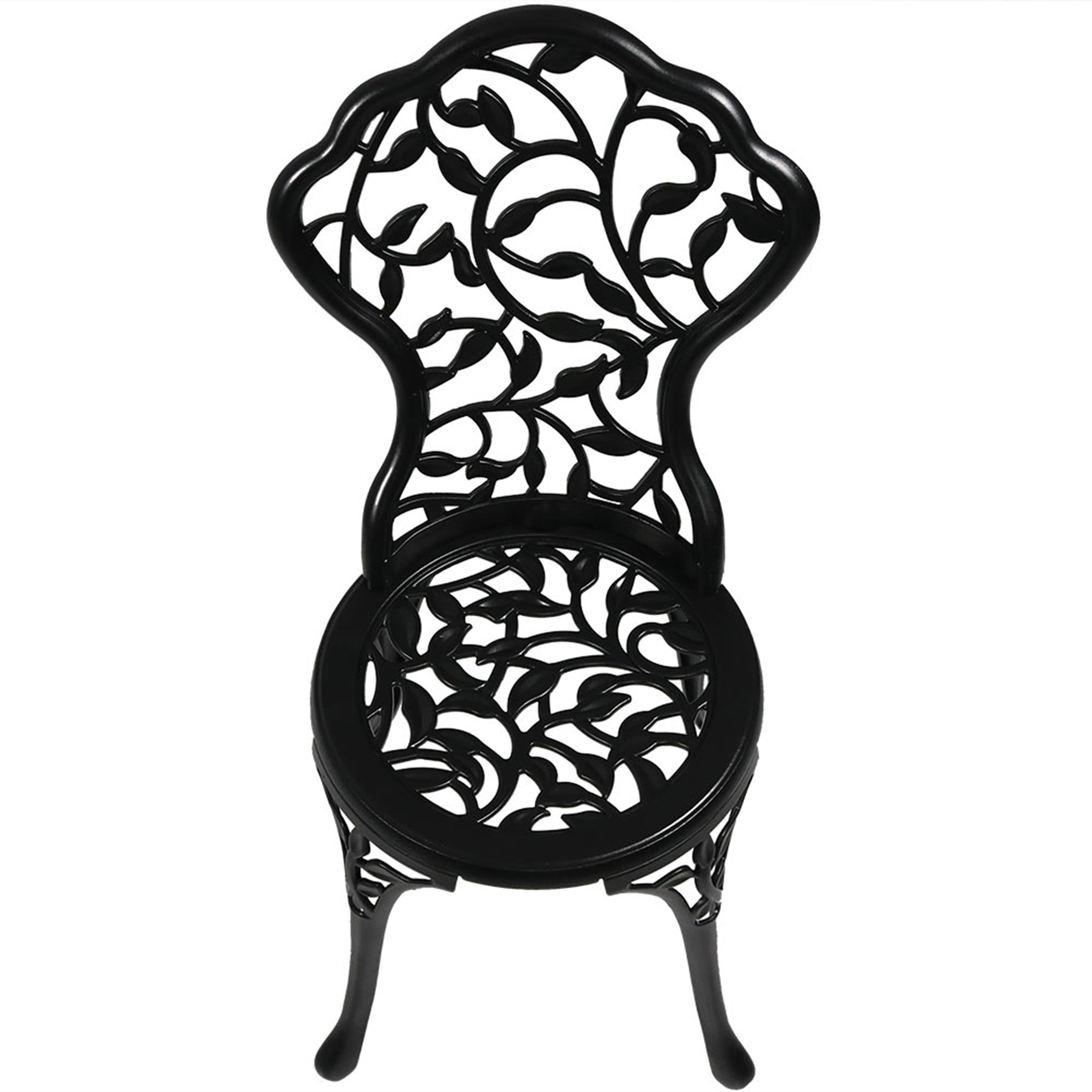 Sunnydaze 3-Piece Outdoor Cast Aluminum Patio Bistro Set - Durable Garden Furniture for Backyard, Balcony & Poolside Dining