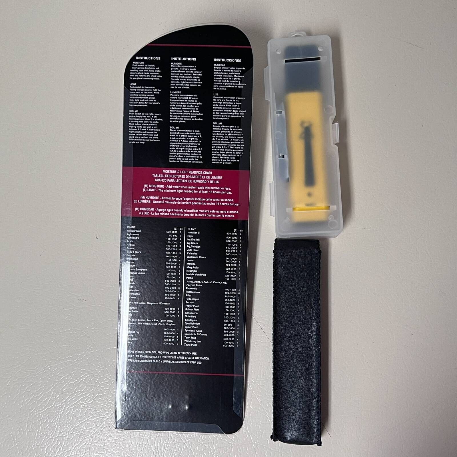 3-in-1 Soil pH Tester - Digital Moisture/Light/pH Meter for Indoor & Outdoor Plants - Perfect for Gardening, Farming, and Lawn Care