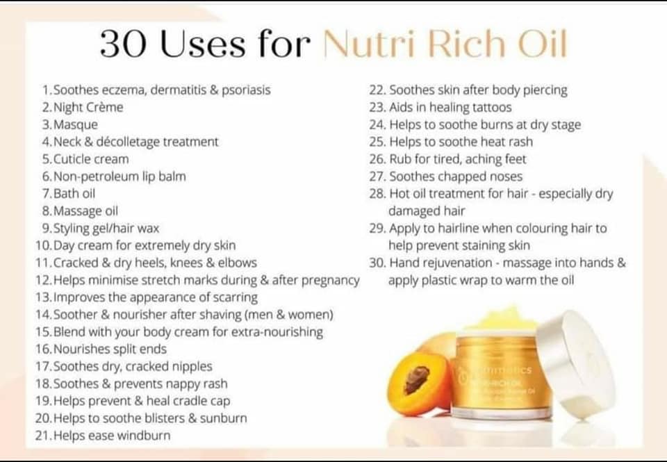 Nutri Rich Oil 60ml - Organic Cold Pressed Carrier Oil for Hair & Skin Care - Perfect for Massage, Aromatherapy & DIY Beauty Products