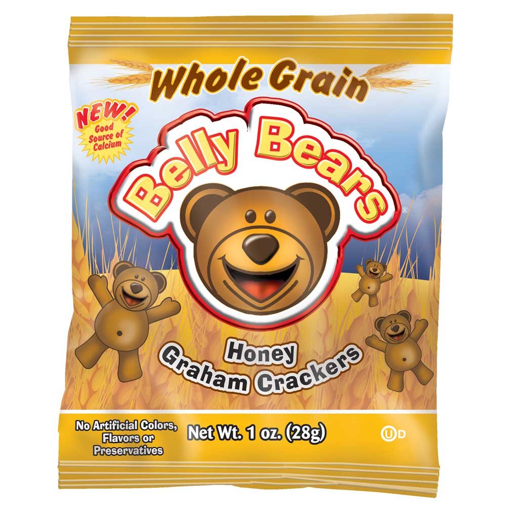 Mrs GoodCookie Belly Bear Honey Graham Cookies - 1 Ounce (200 Count) - Perfect for Snacking, Lunchboxes & Party Favors