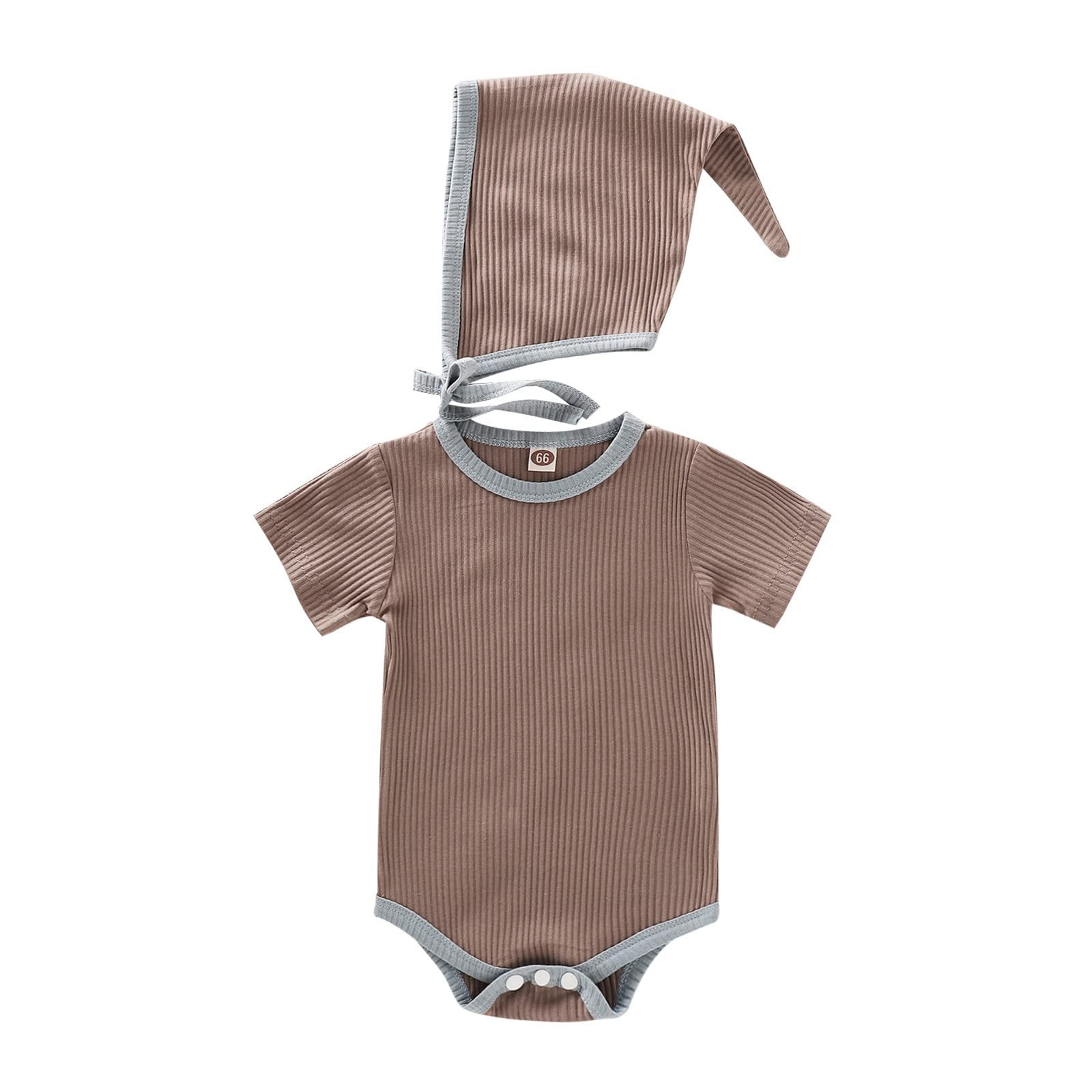 Baby Girl Clothes Set - Newborn Infant Short Sleeve Tank Top & Bow Knot Headband Outfit | Cute Summer Outfits for Photo Shoots & Playdates