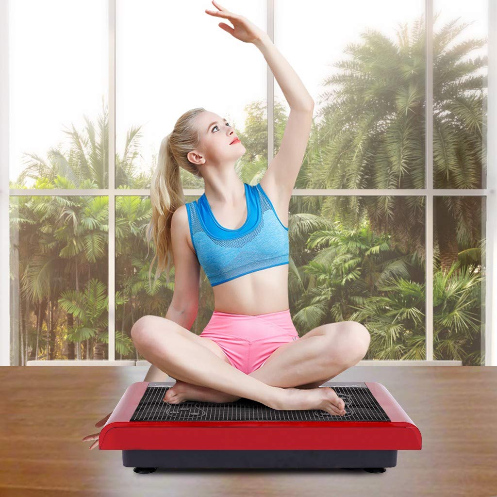 Qianglin Vibration Plate Machine - Full Body Workout Platform with Resistance Bands & Music for Home Fitness, Weight Loss, and Toning | Perfect for Home Gym, Muscle Recovery, and Cellulite Reduction