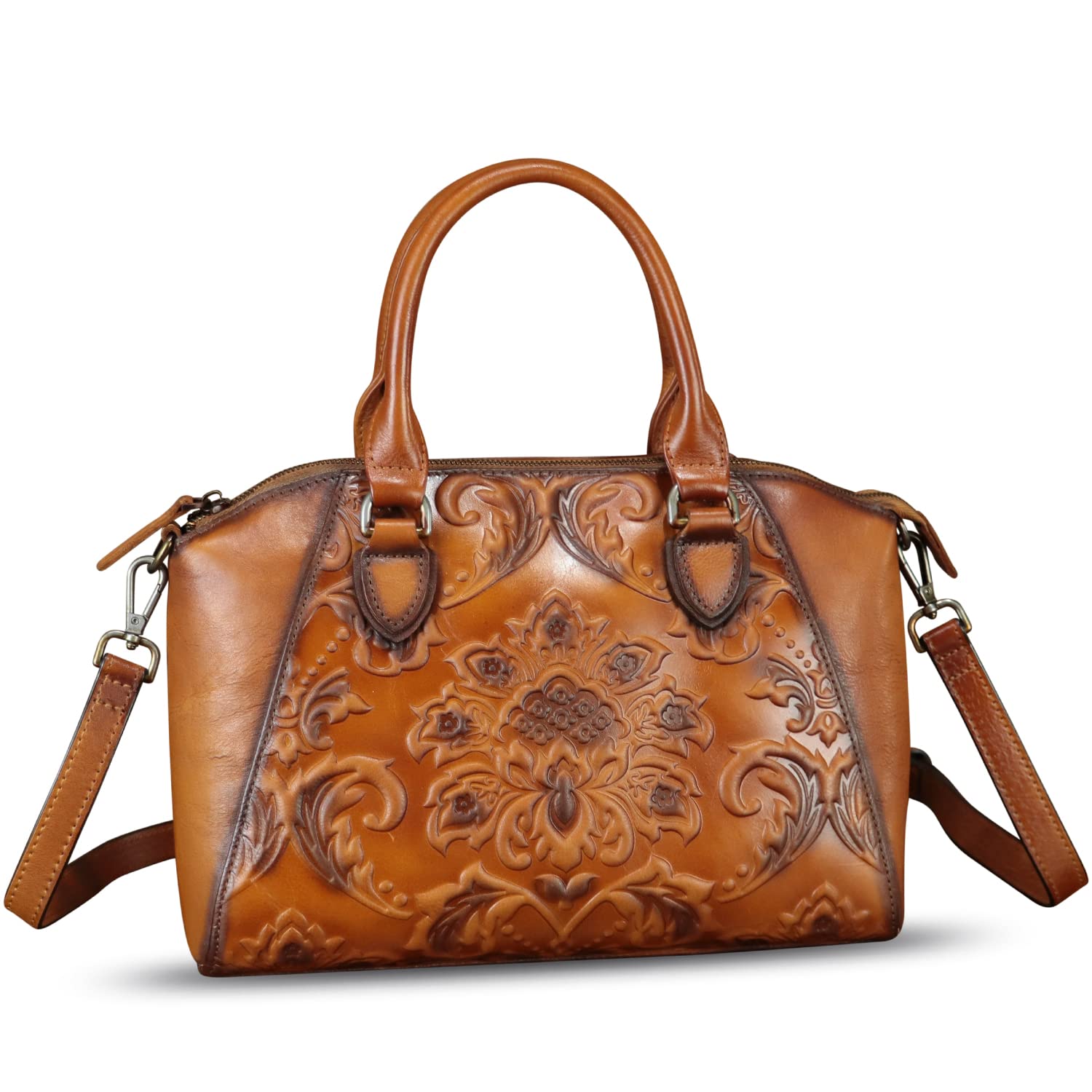Vintage Leather Purses for Women - Crossbody Shoulder Bag for Daily Use