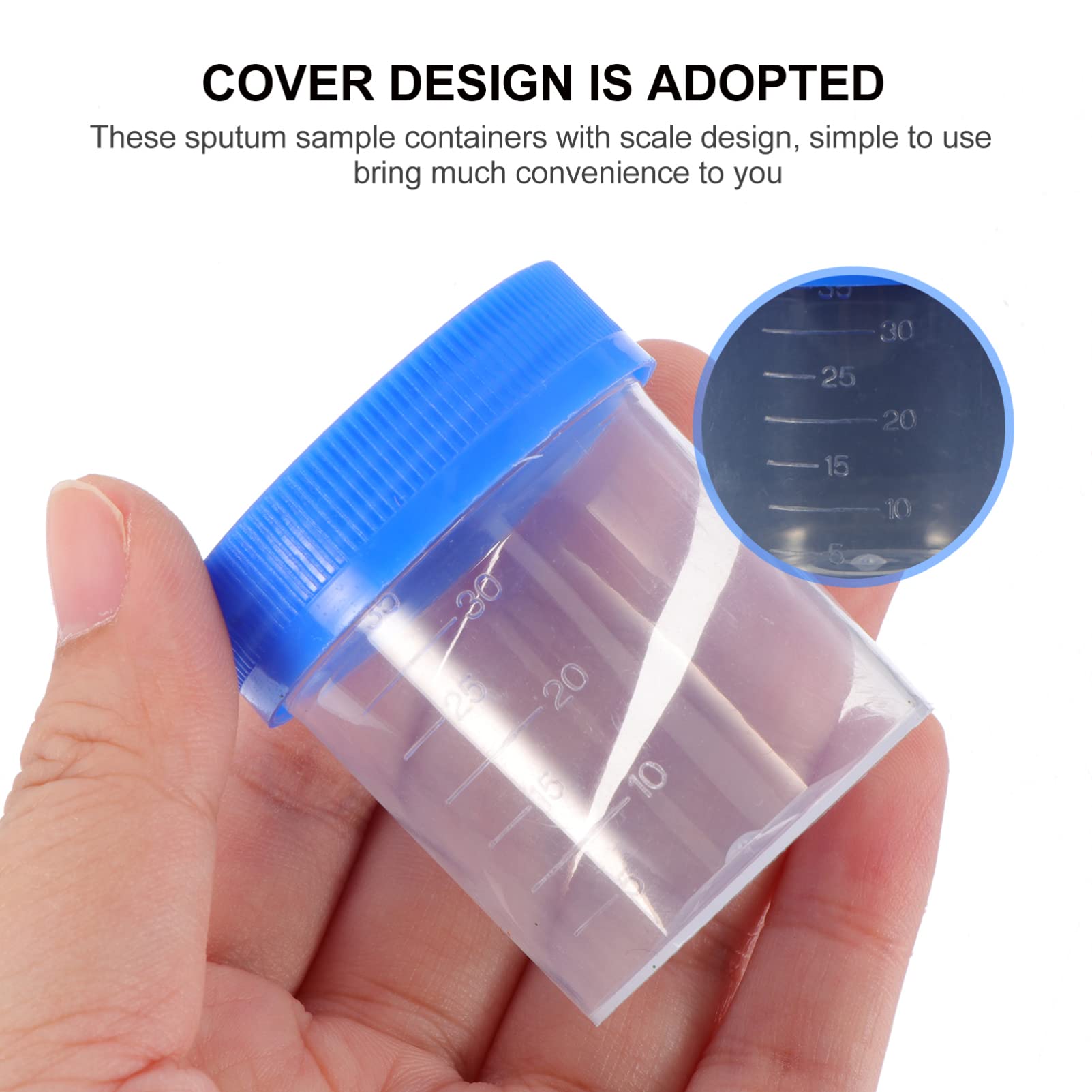 30pcs Screw Top Urine Sample Cups with Lids - Disposable Medical Specimen Containers for Hospital, Lab & Home Use (Random Colors) - Ideal for Urine, Sputum & Fluid Collection
