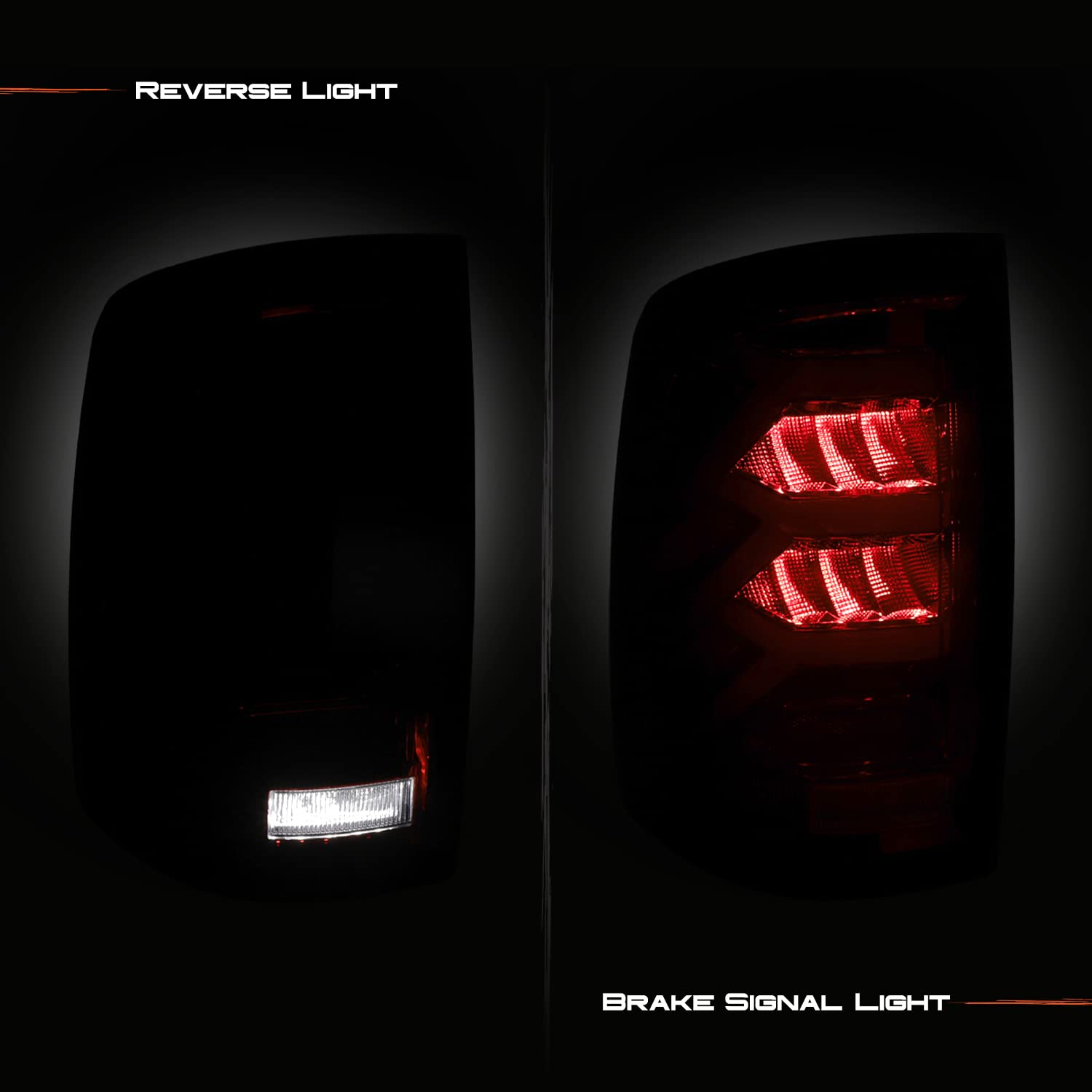 AKKON Full LED Dark Red Tail Lights Pair for 2009-2018 Dodge Ram 1500 2500 3500 Truck - Left Driver & Right Passenger Side - Enhances Night Visibility & Style for Off-Roading, Towing & Daily Driving