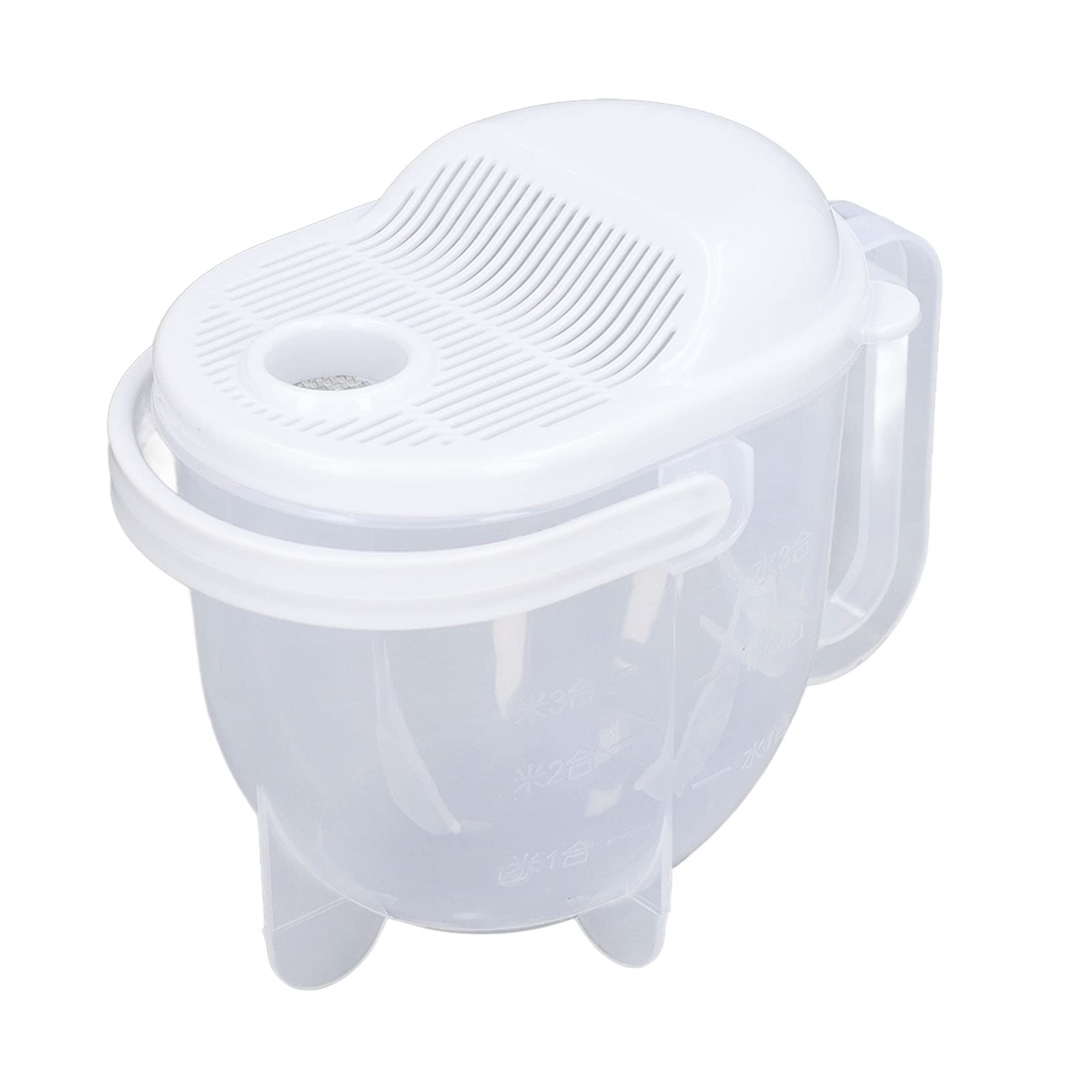 Zerodis Rice Washer with Strainer & Scale - ABS Plastic Bowl for Perfect Rice Washing
