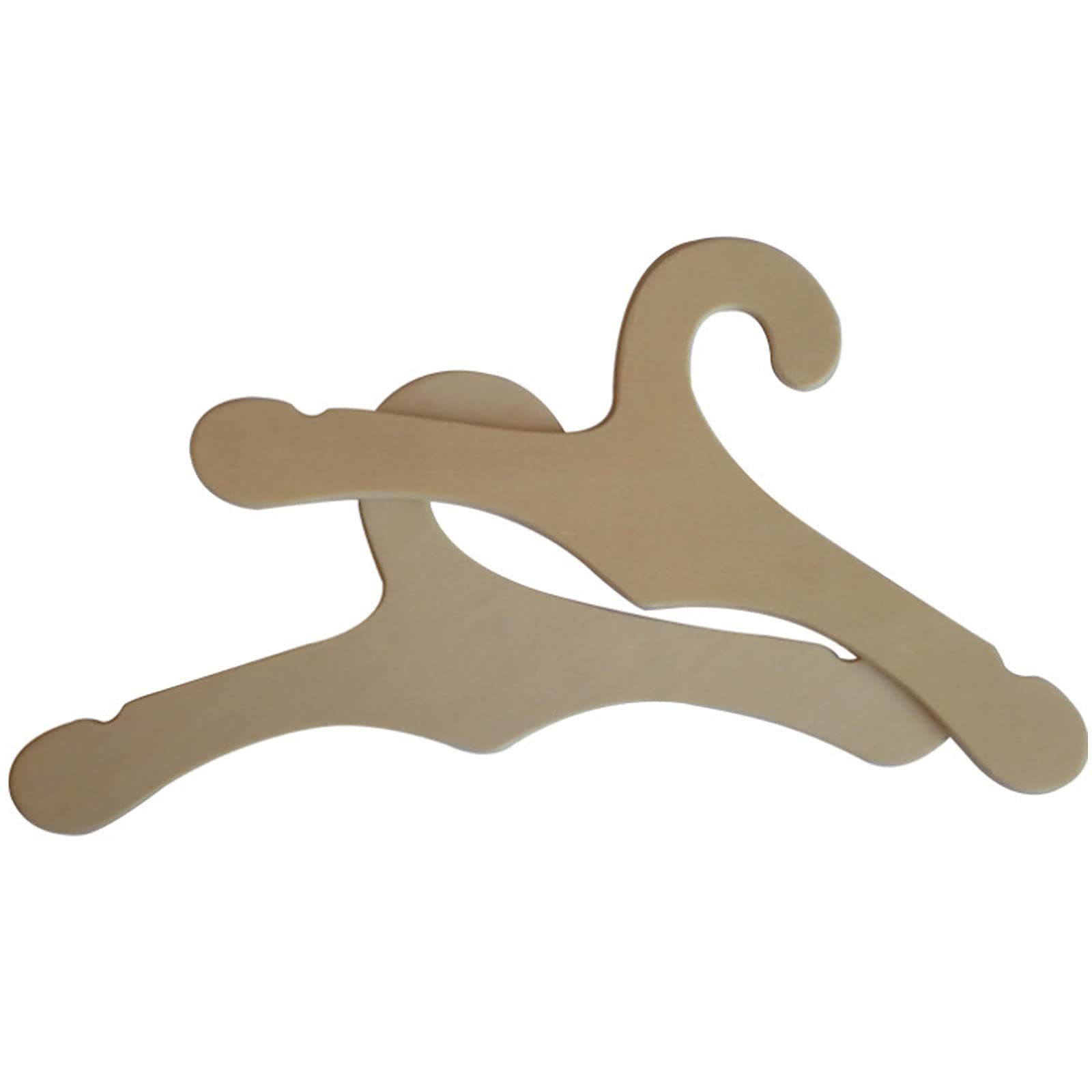 50-Piece Mini Wooden Metal Hook Clothes Hangers for Dolls - 19x8x0.5cm Dollhouse Furniture Accessories, Perfect for Hanging Doll Clothes & Organizing Toy Wardrobes