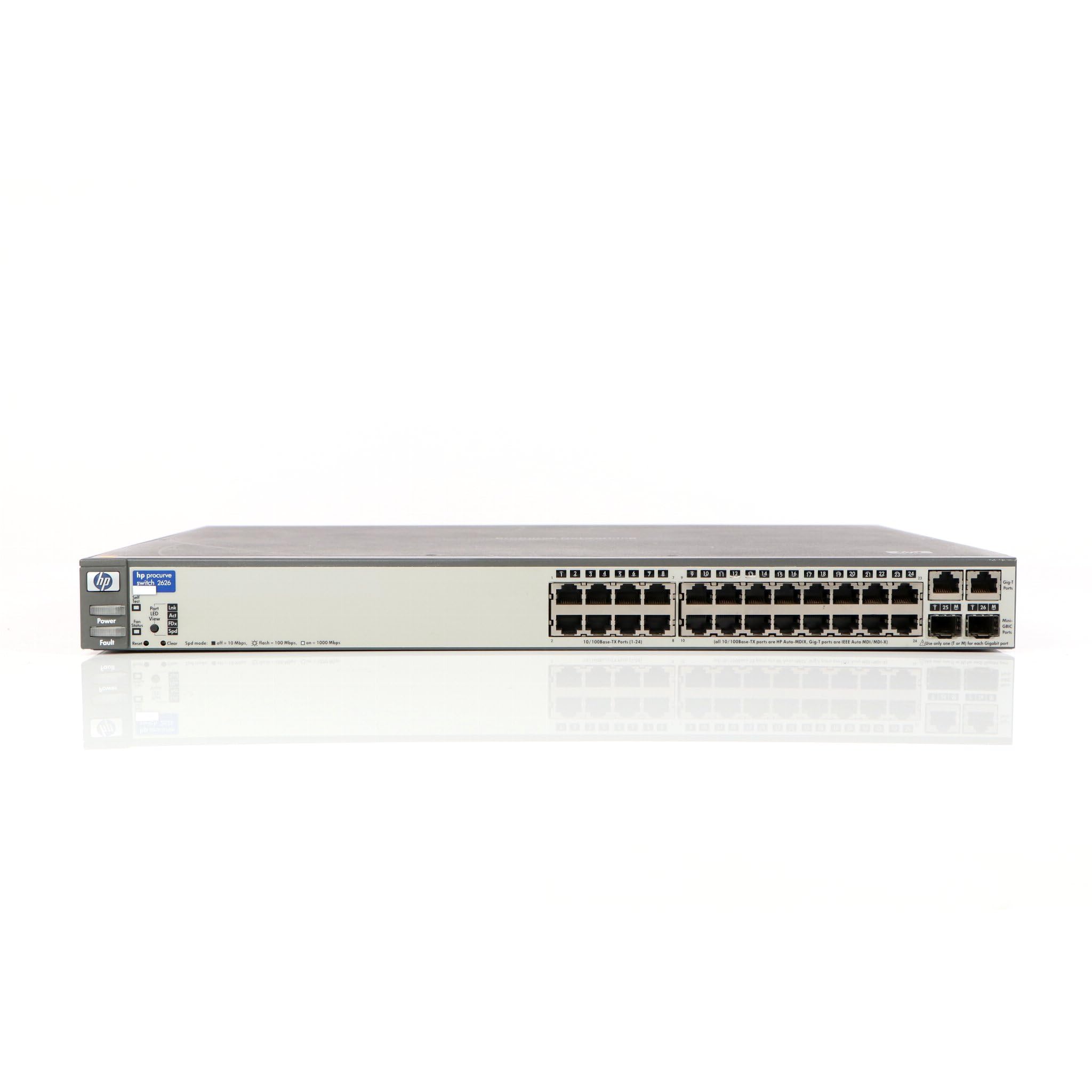 HP Procurve 2626 24-Port Gigabit Ethernet Switch | Network Switch for Small Business & Office | Reliable High-Speed Connectivity for Servers, Workstations & IoT Devices