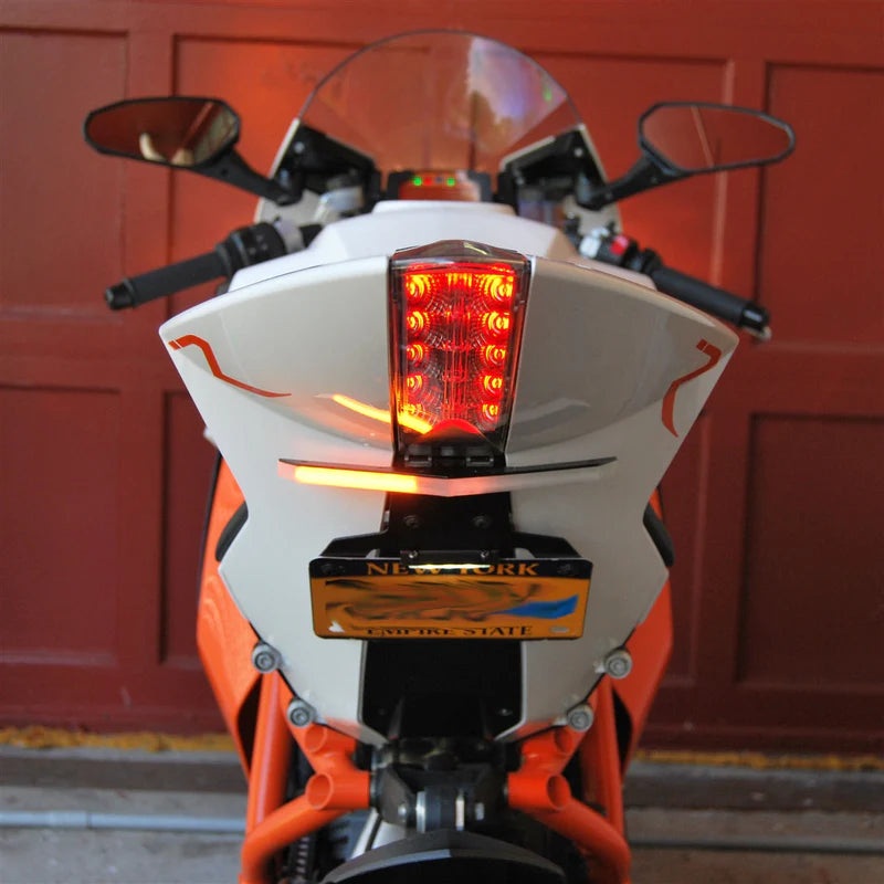 KTM RC8 Fender Eliminator Kit for 2015-2018 Models - Lightweight Tail Tidy License Plate Mount - Perfect for Motorcycle Track Days & Street Legal Customization