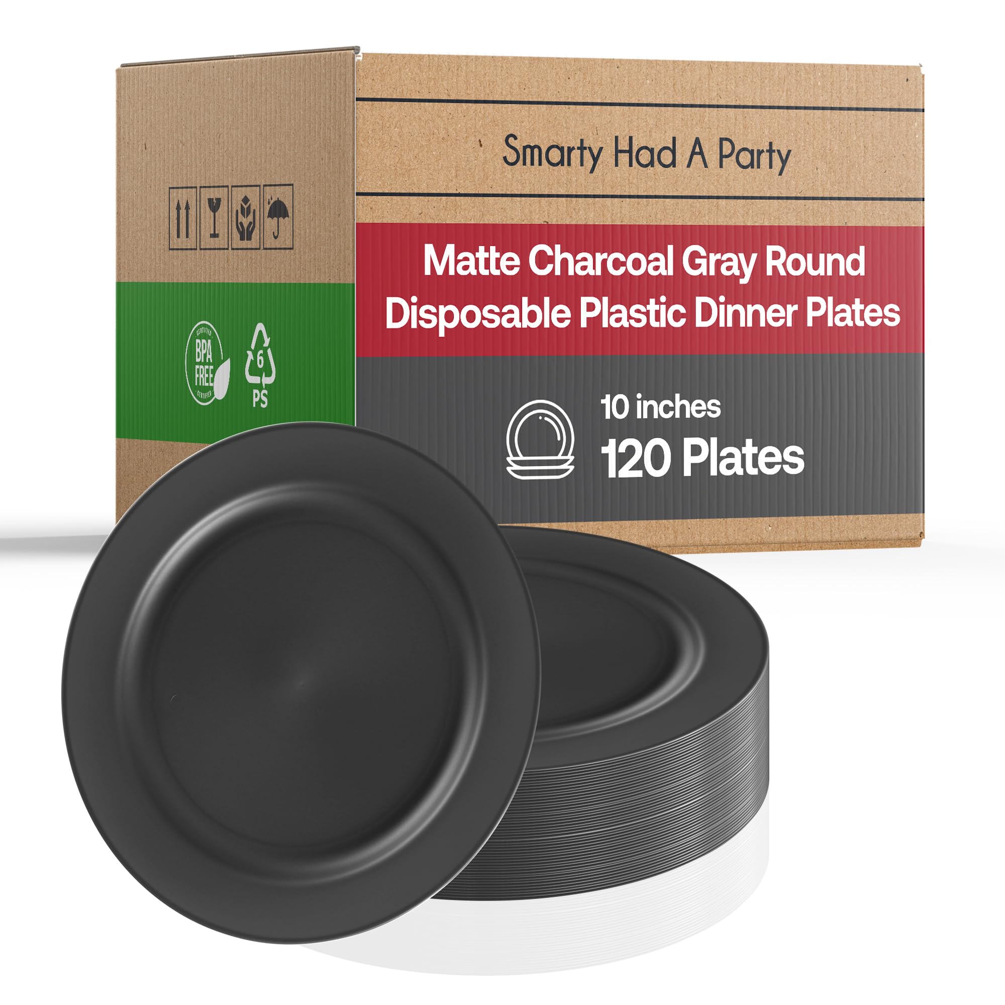 Heavy Duty Disposable Plastic Plates - 10