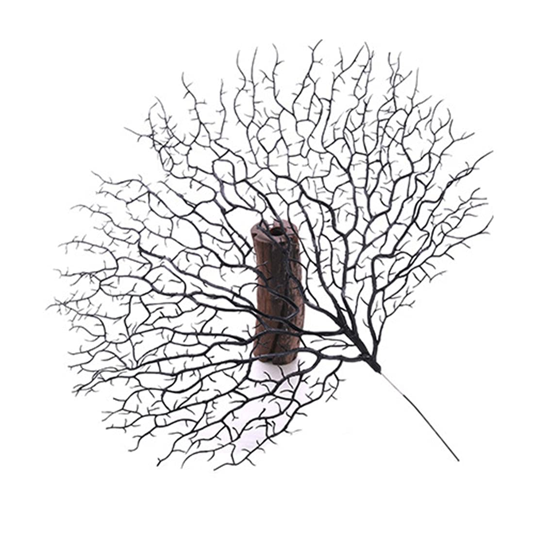 Artificial Plastic Coral Branch for Fish Tank Decor - Realistic Simulation Coral Reef Ornament for Aquariums, Wedding & Party Decorations - Fan-Shaped Sea Coral Dried Branch for Home, Hotel & Office Aquascaping