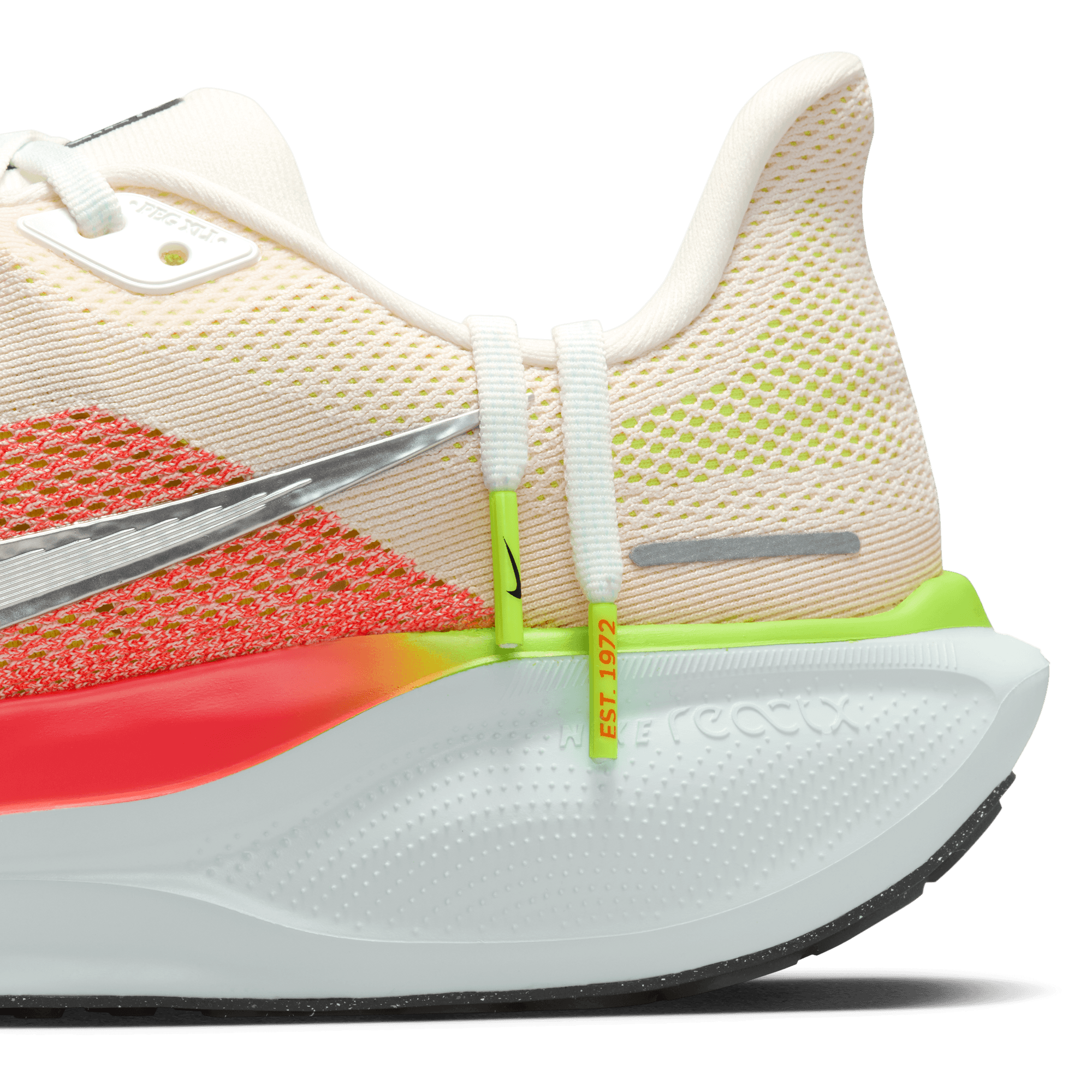 Nike Men's Pegasus 41 Running Shoes - Summit White/Chrome Bright Crimson - Lightweight Cushioned Sneakers for Road Running, Jogging & Gym Workouts