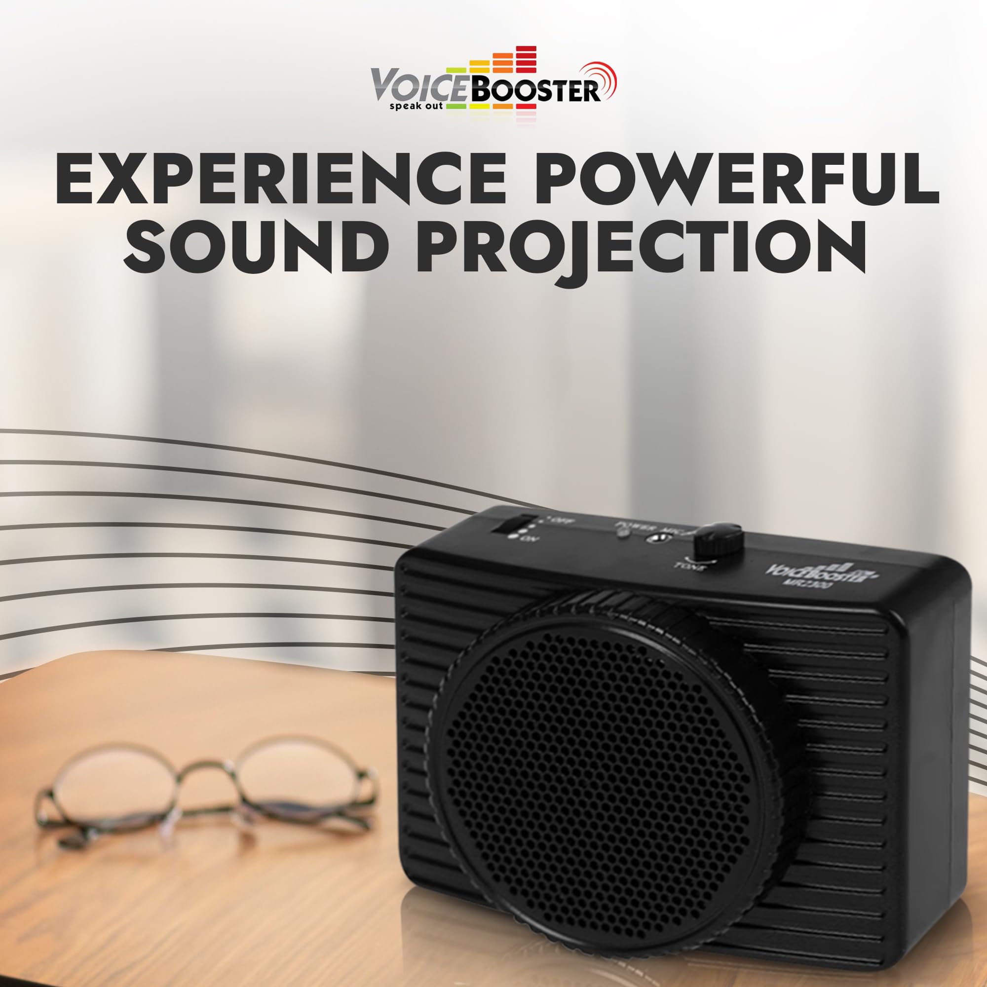 Portable Voice Amplifier with Microphone Headset - 20W Wearable Megaphone Speaker for Teachers, Tour Guides, Public Speaking & Presentations - Black MR2300 | Ideal for Classrooms, Outdoor Tours & Large Group Communication
