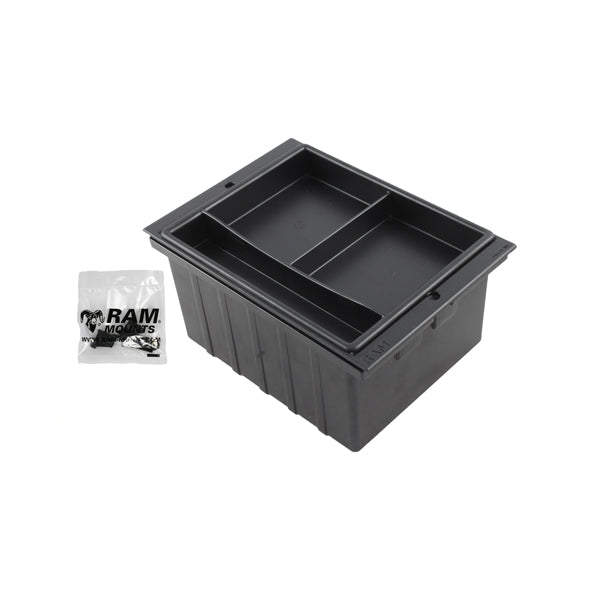 RAM FP6 AP 6-Wide Accessory Pocket for RAM Tough Box Consoles - Durable Storage Organizer for Truck, Boat & Off-Road Vehicles