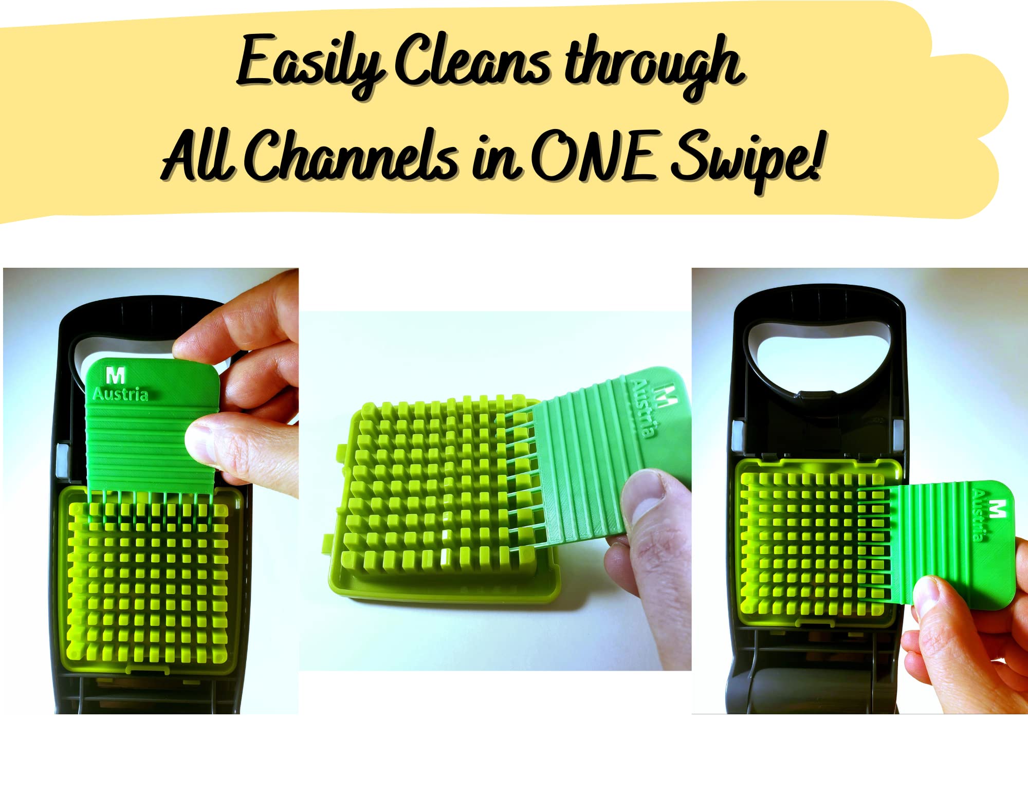 Mueller Vegetable Chopper Cleaning Tool 2-Pack - 3D Printed Rake & Scraper for Easy Food Processor Cleaning | Perfect for Kitchen, Meal Prep & Dishwashing