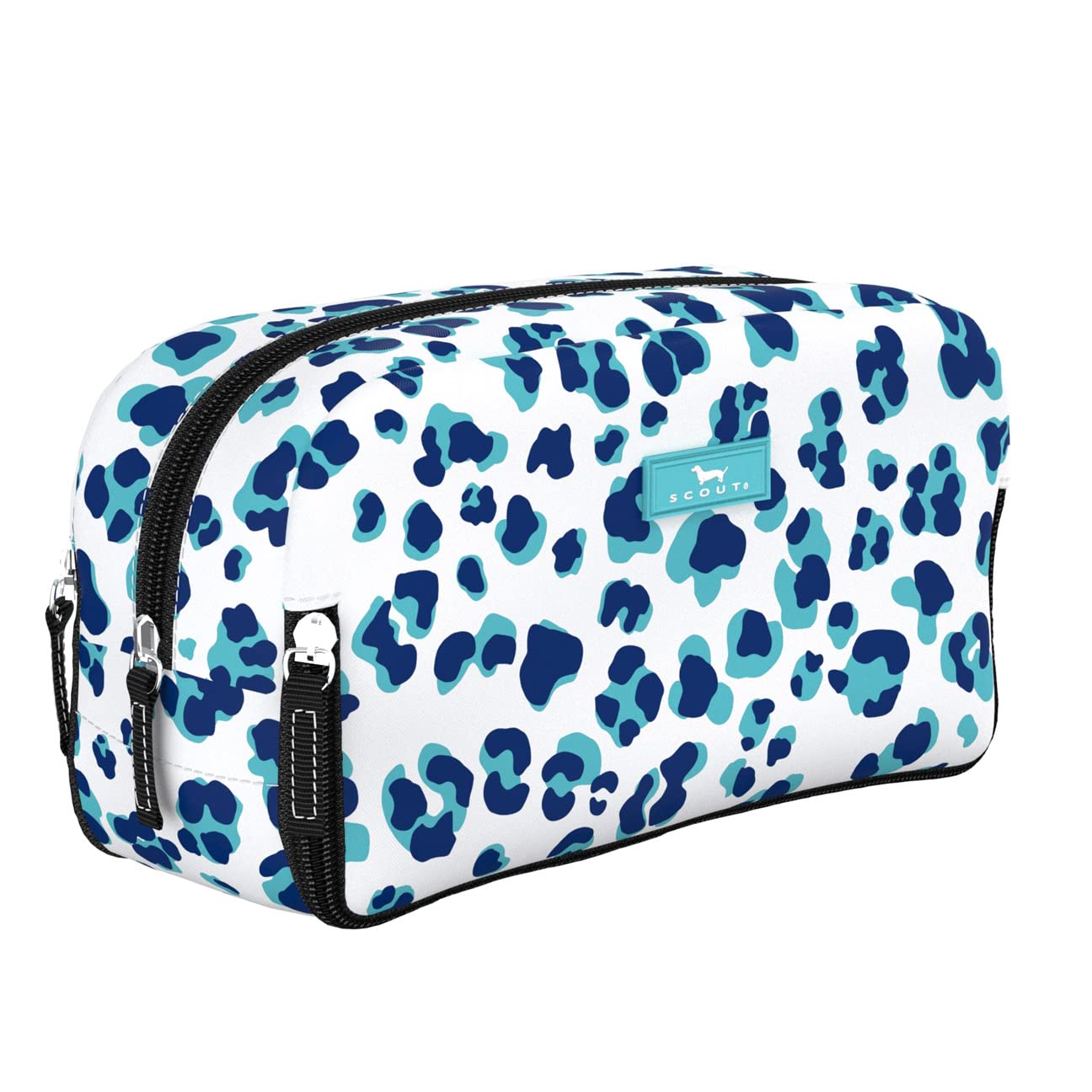SCOUT 3-Way Travel Makeup Bag for Women - Waterproof Toiletry Organizer with 3 Zipper Compartments, Stands Upright & Easy to Clean - Perfect for Travel, Gym, and Daily Cosmetics Storage