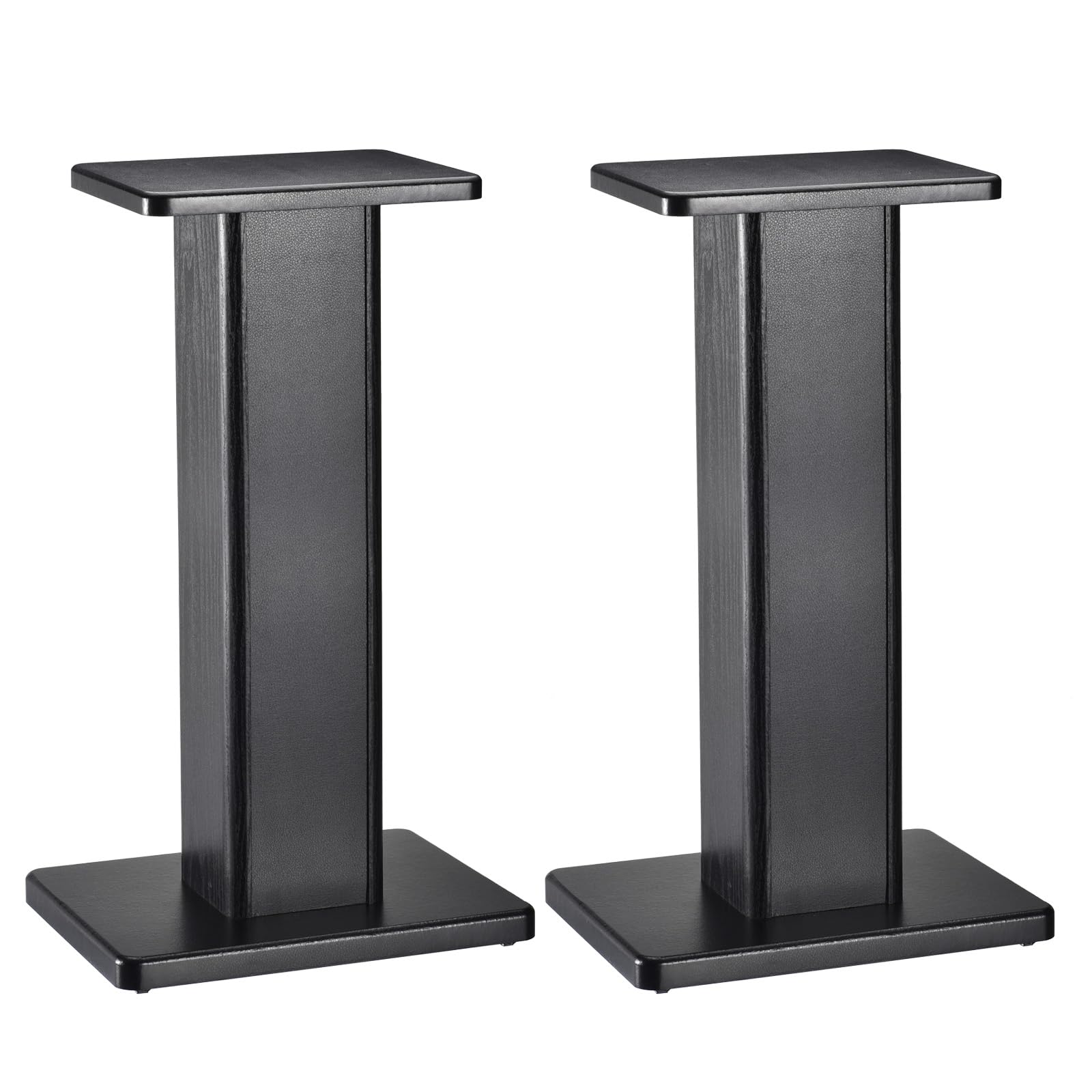 Premium Wood Speaker Stands 2 Pack - 19.7 Inch (50cm) Universal Speaker Stands with Hollowed Base for Enhanced Audio - Perfect for Home Theater, Cinema, Music Studio & Living Room Audio Setup