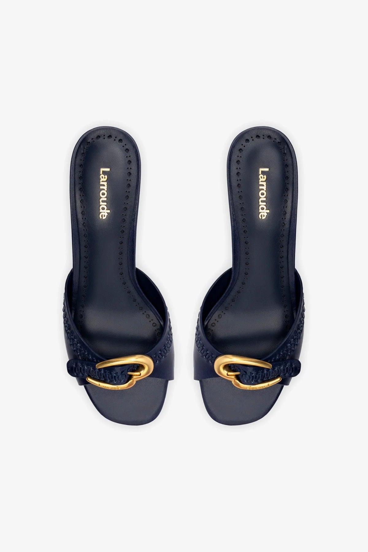 Verona Mule Shoes for Women - Navy Blue Genuine Leather Slip-On Loafers - Comfortable Casual & Office Wear for Everyday Use