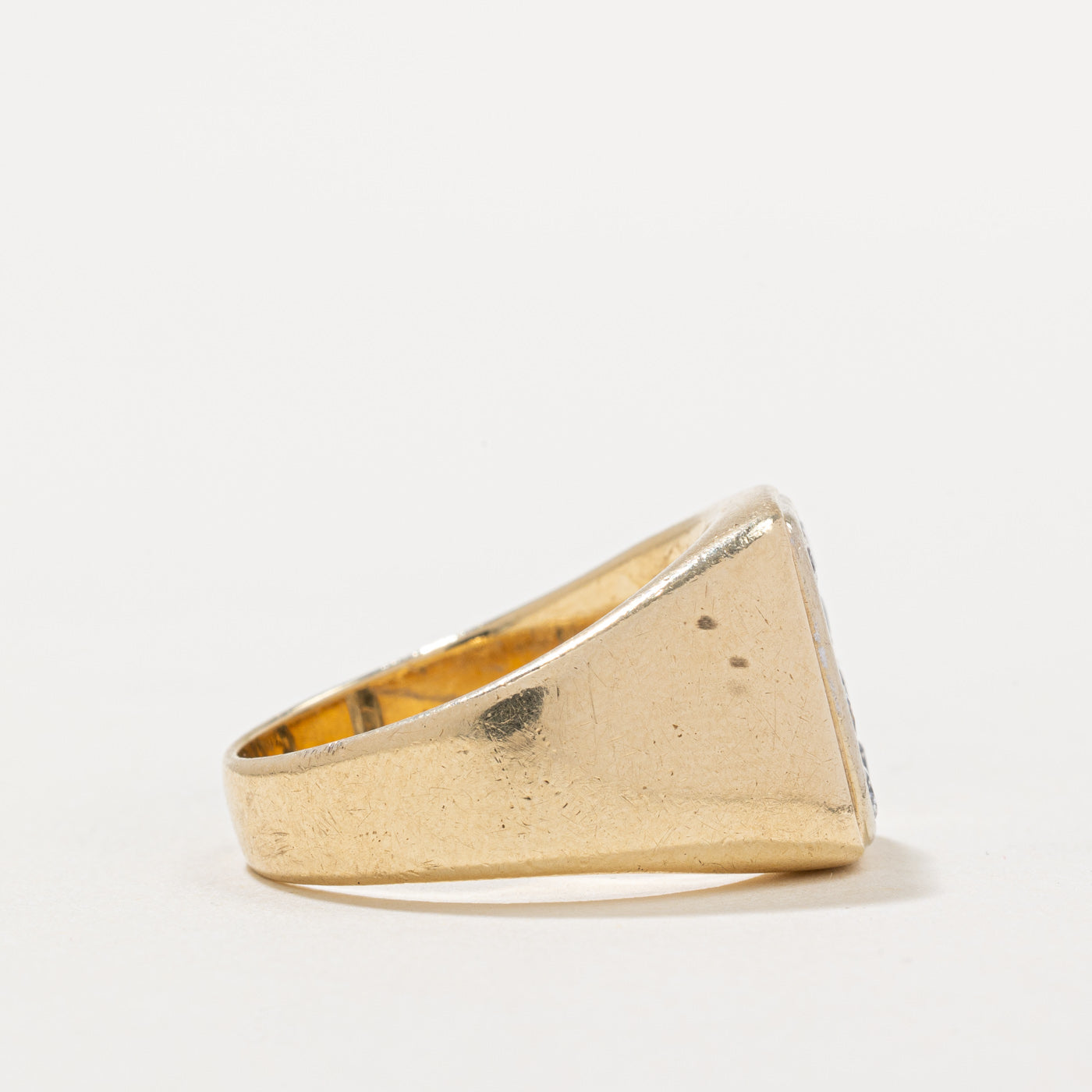 1.02ctw Diamond Grid Signet Ring for Men - Size 10.5 | Elegant Wedding Band, Anniversary Gift & Everyday Luxury Jewelry
