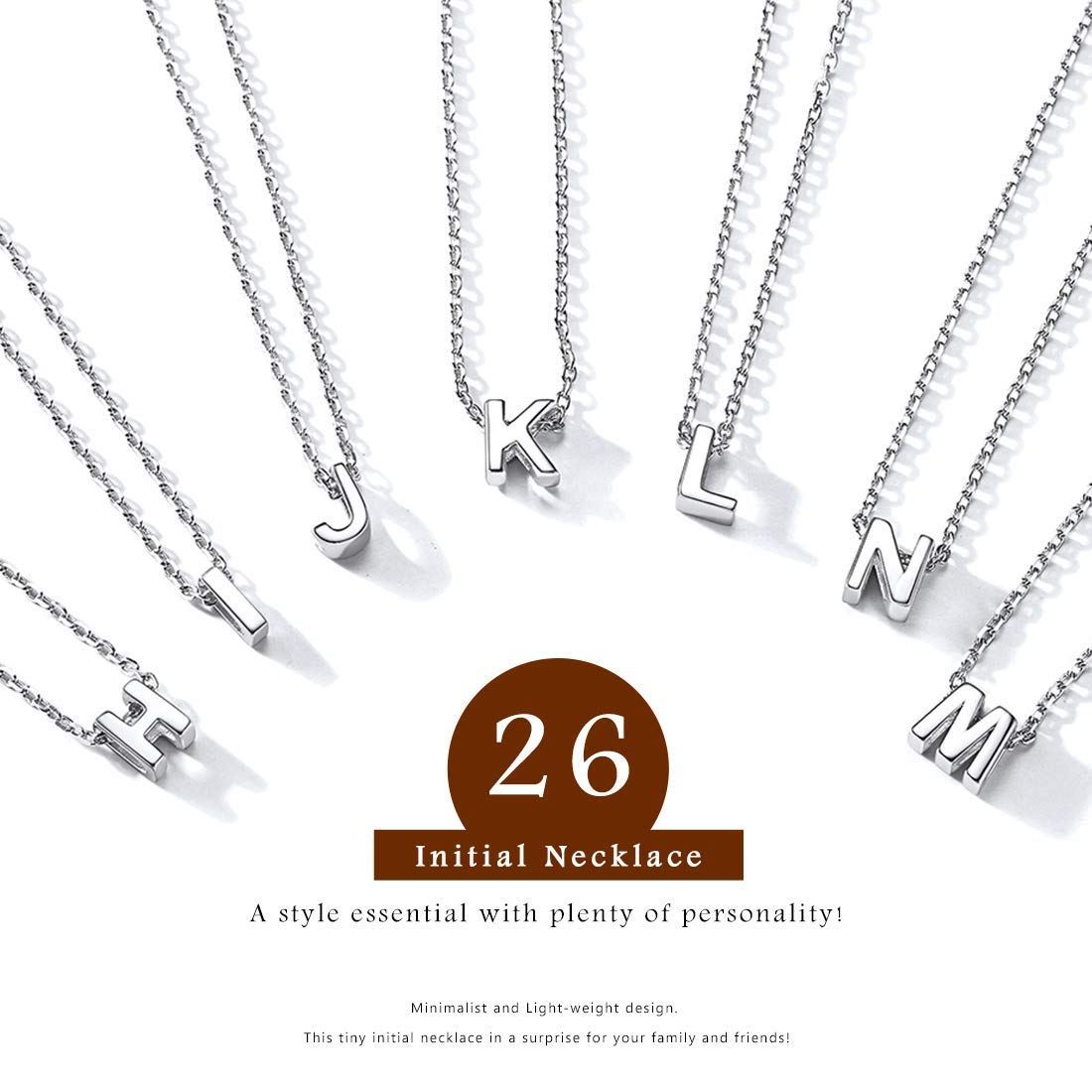 ChicSilver 925 Sterling Silver Letter E Initial Necklace & Stud Earrings Set for Women & Girls - Perfect Gift for Birthday, Anniversary & Everyday Wear