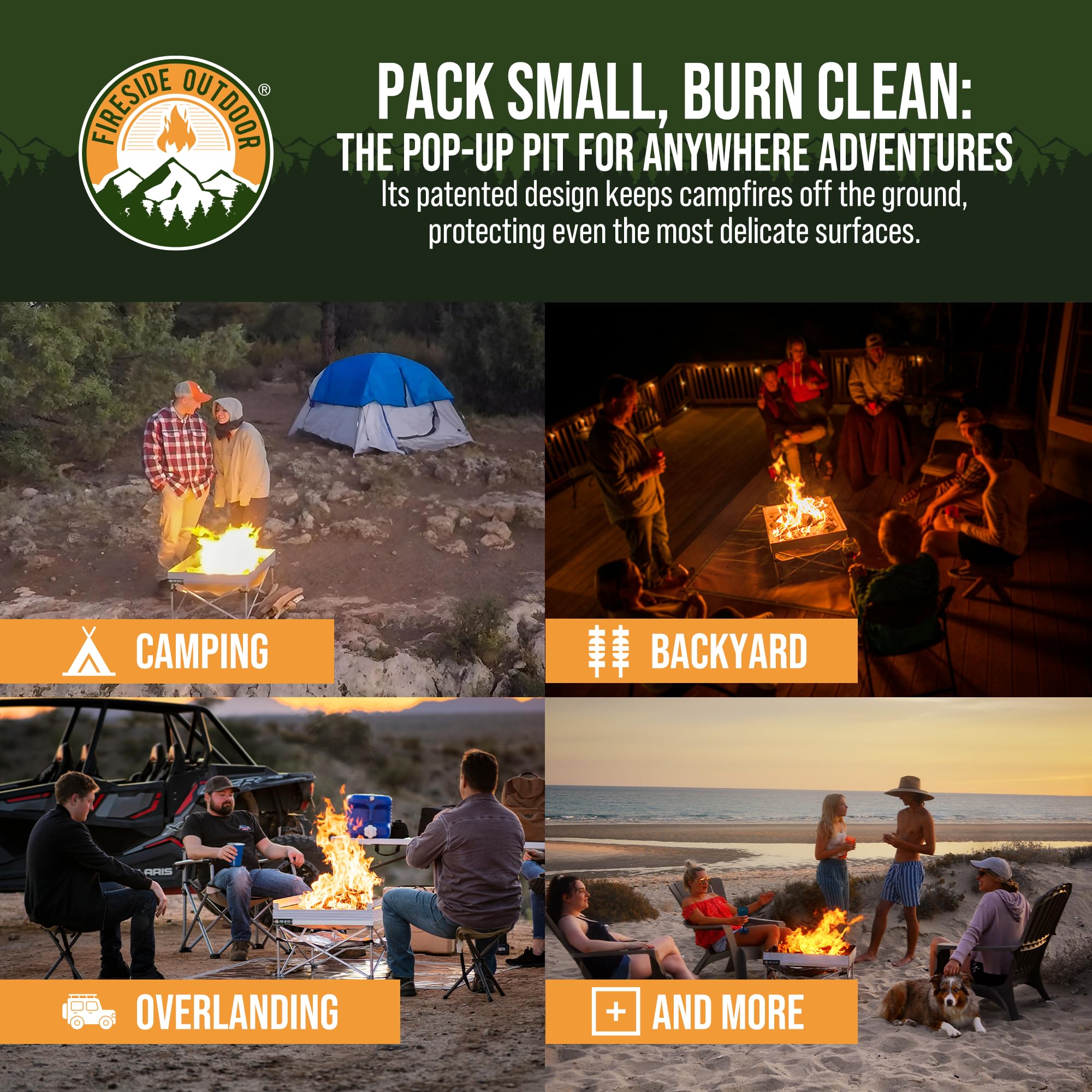 Portable Outdoor Fire Pit for Camping & Backyard - 24