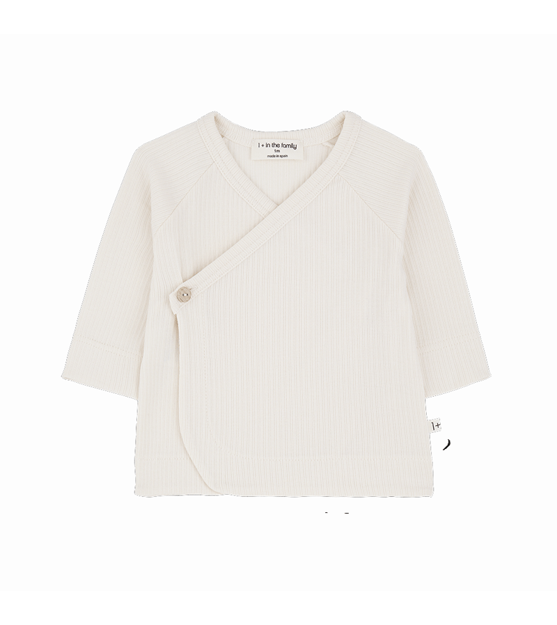 1+ in the Family Women's Ecru Elode Crossover Top - Casual Chic Blouse for Everyday Wear, Date Night & Office Outfits