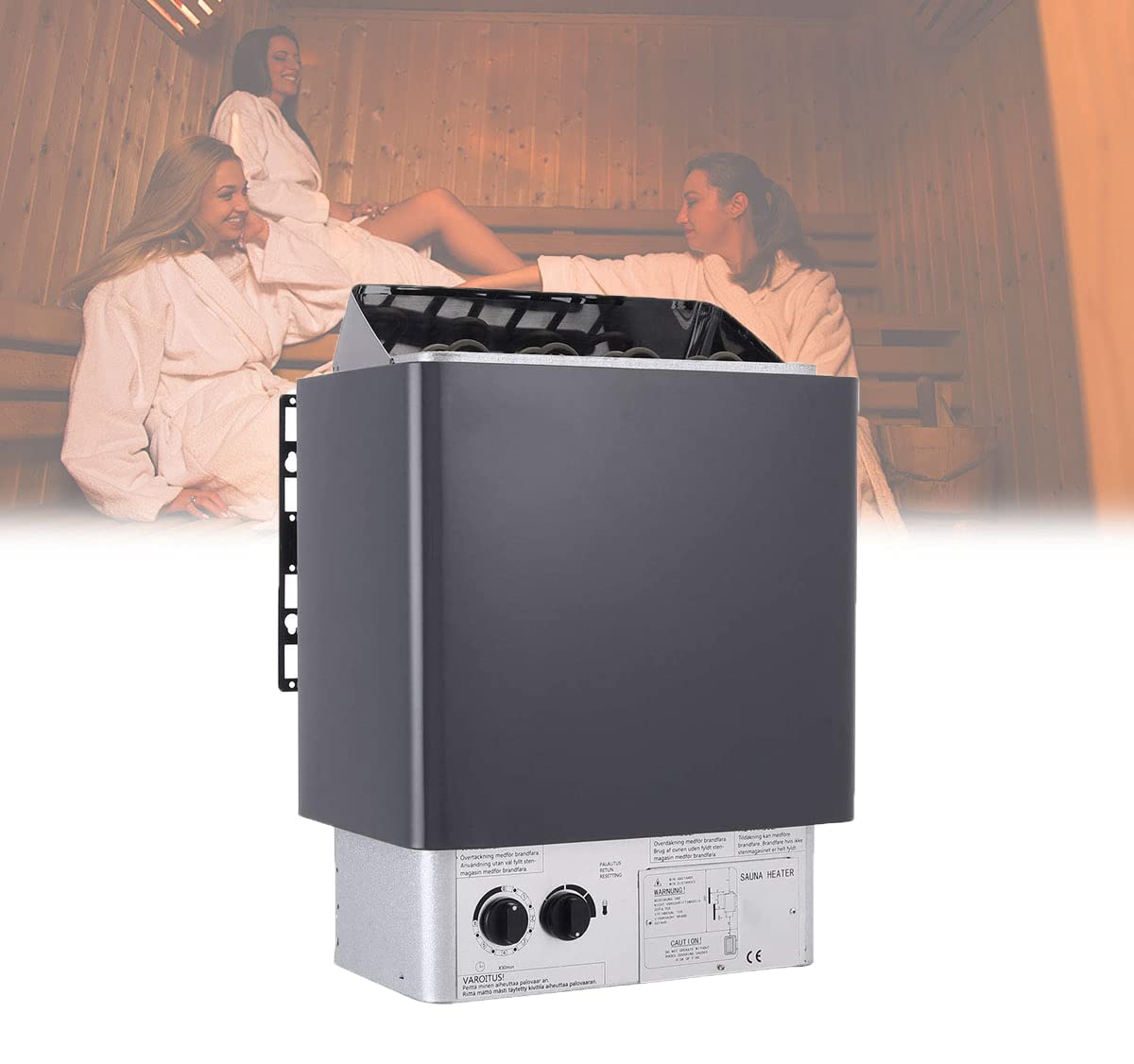 Portable Electric Sauna Heater for Dry & Wet Steam - Built-in Control Panel, Stainless Steel Home Spa Sauna Stove - Perfect for Relaxation, Detox & Home Wellness Therapy