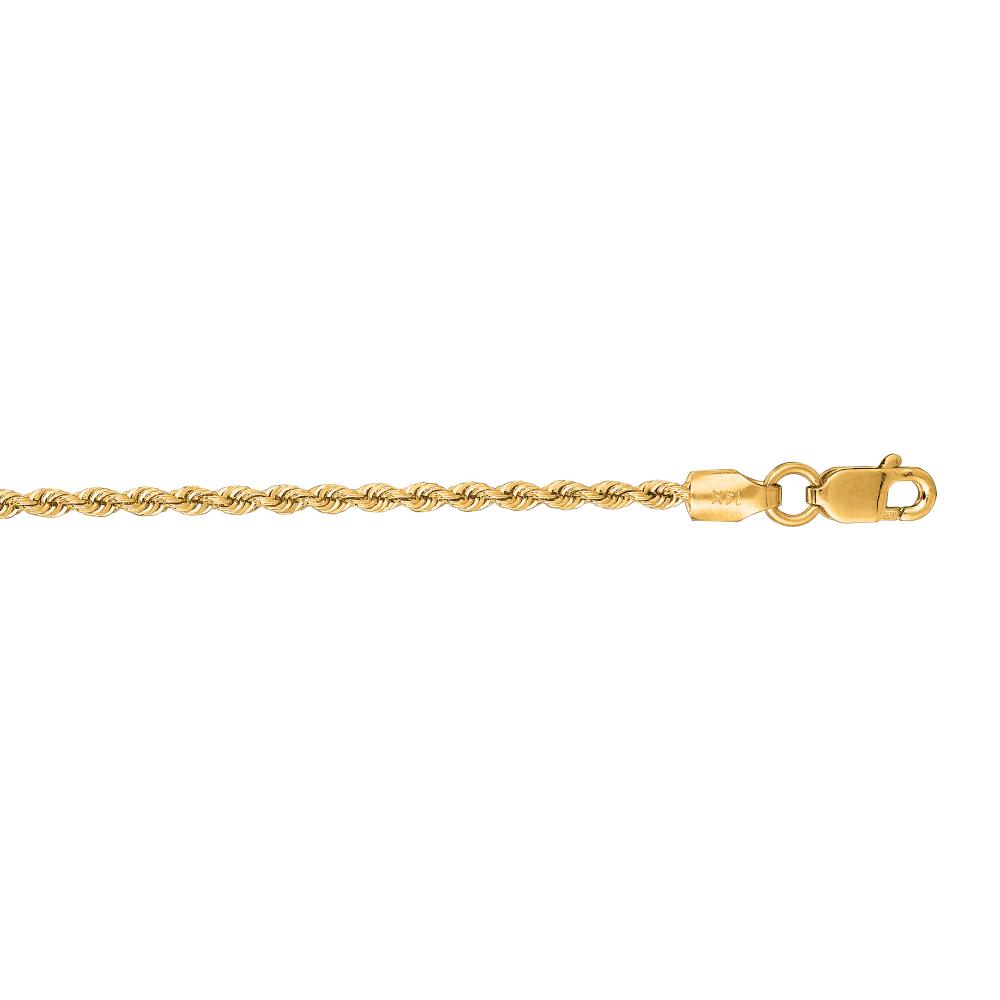 14K Gold 1.5mm Rope Chain Necklace for Women & Men - Dainty Thin Delicate Gold Chain - Perfect for Layering, Gifts & Everyday Wear