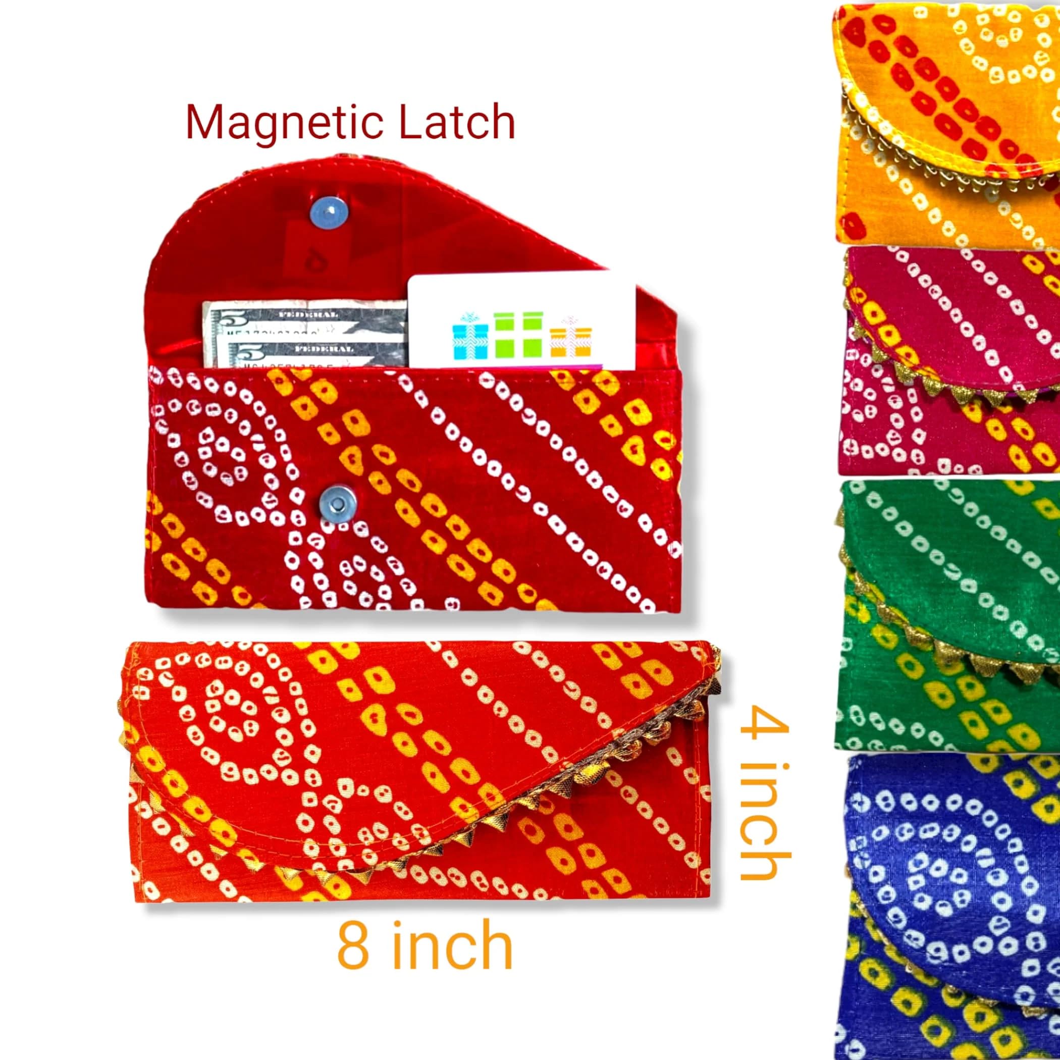 LoveNspire 5-Pack Magnetic Money Envelopes for Wedding & Diwali Gifts - Cash Holder for Celebrations