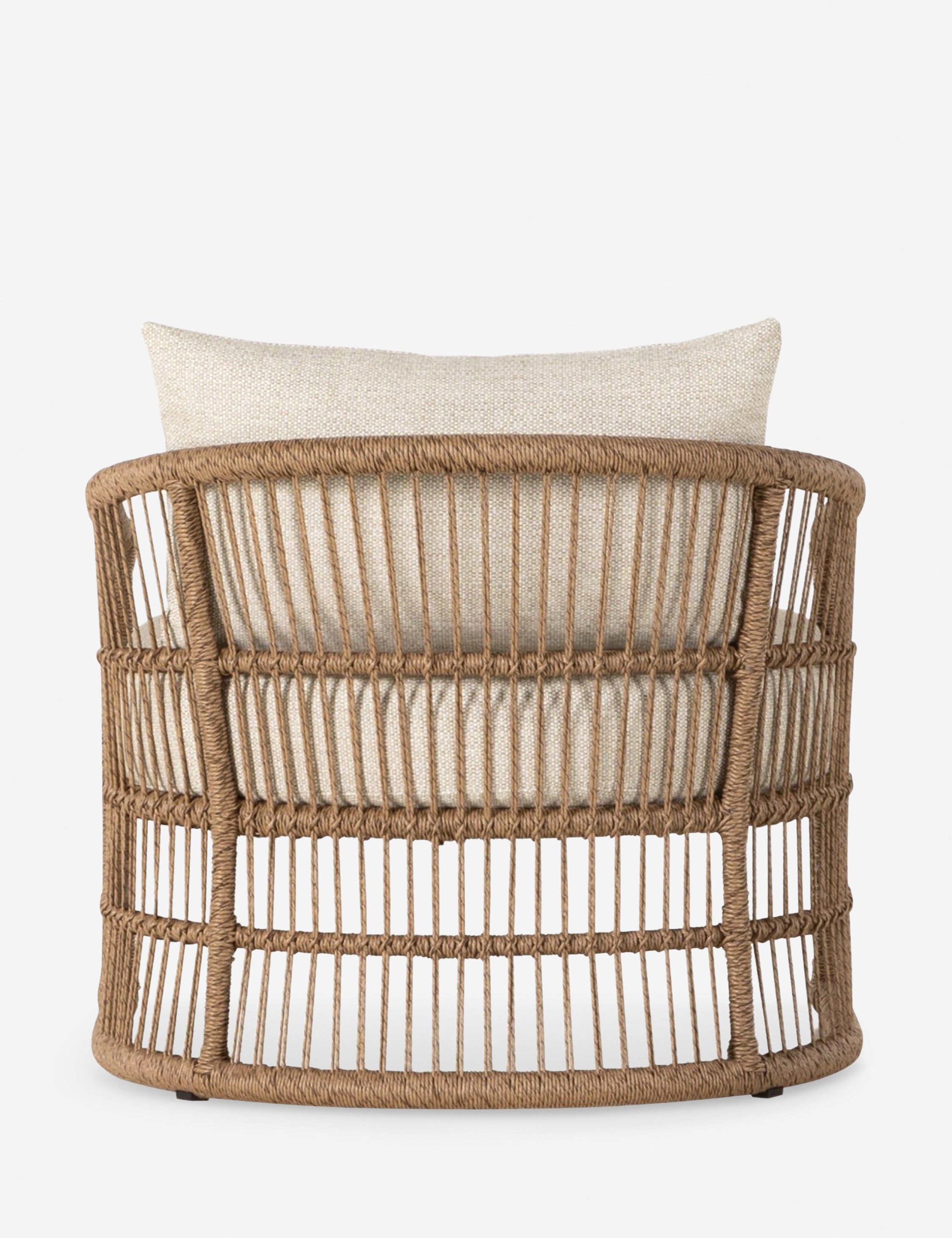 Fahari Outdoor Accent Chair - Waterproof Patio Lounge Chair with Cushion - Perfect for Garden, Poolside, Deck, and Backyard Relaxation