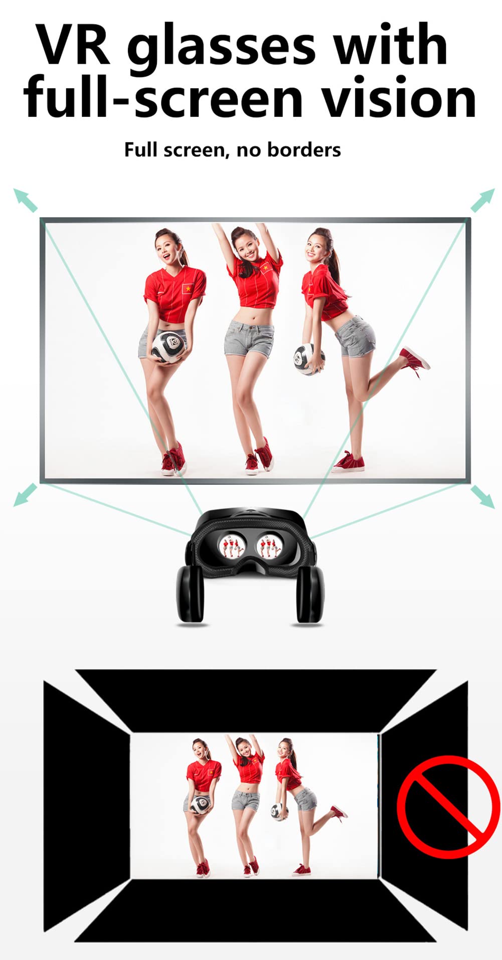 3D VR Virtual Reality Headset with Remote Control for 3D Movies & VR Gaming - Adjustable Eye Care System, Anti-Blue Light for iOS & Android Smartphones (Black) - Perfect for Home Entertainment, Gaming, and Movie Nights