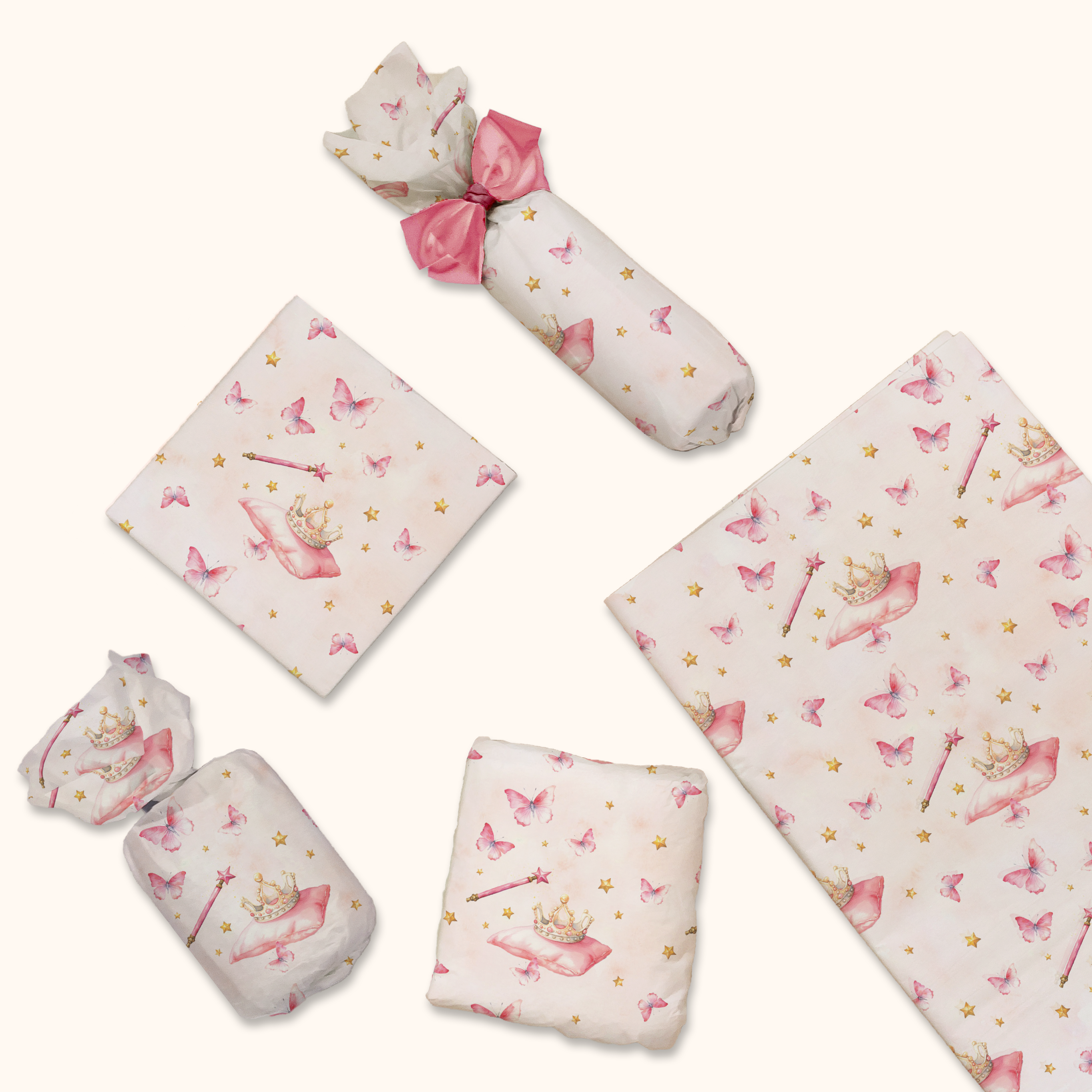 Fairy Tale Princess Themed Designer Tissue Paper - Premium Gift Wrapping Paper for Birthday, Wedding, Baby Shower & Party Decorations | Perfect for Gift Bags, Boxes & DIY Craft Projects