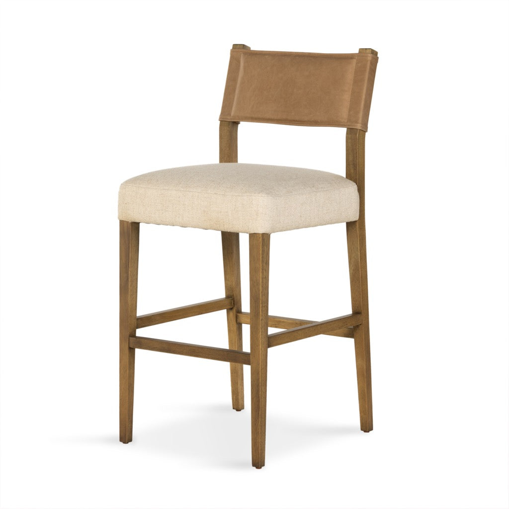 Ferris Stool Winchester Beige - Modern Bar Stool for Kitchen Island, Breakfast Nook & Home Decor | Adjustable Height & Comfortable Seating