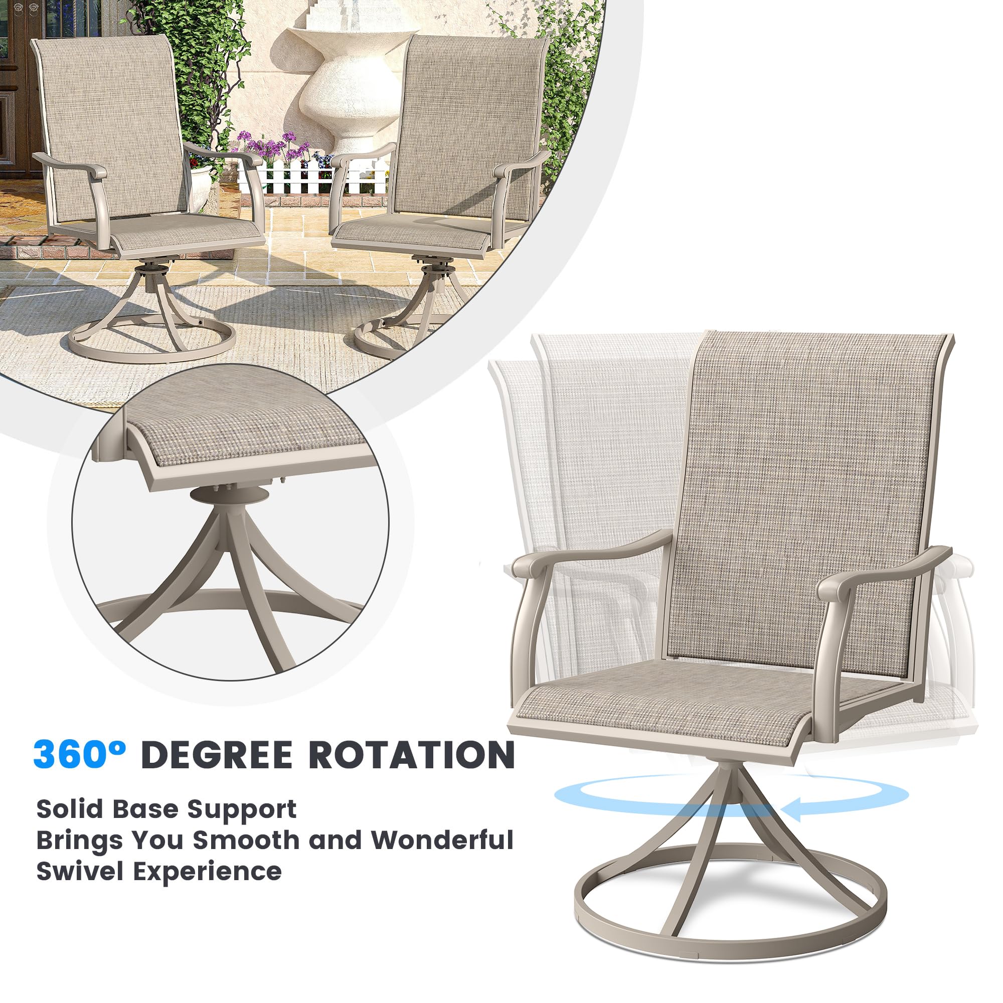 7-Piece Patio Dining Set with 47.2
