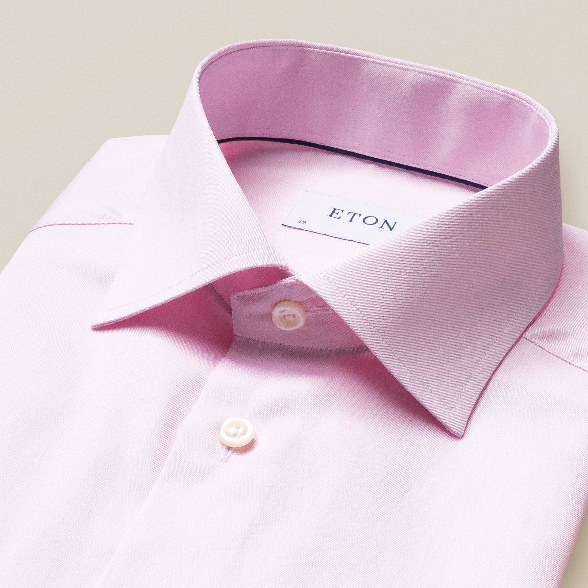 ETON Men's Light Pink Plain Button-Down Shirt | Contemporary Fit | Casual & Business Wear | Perfect for Office, Dates & Special Occasions