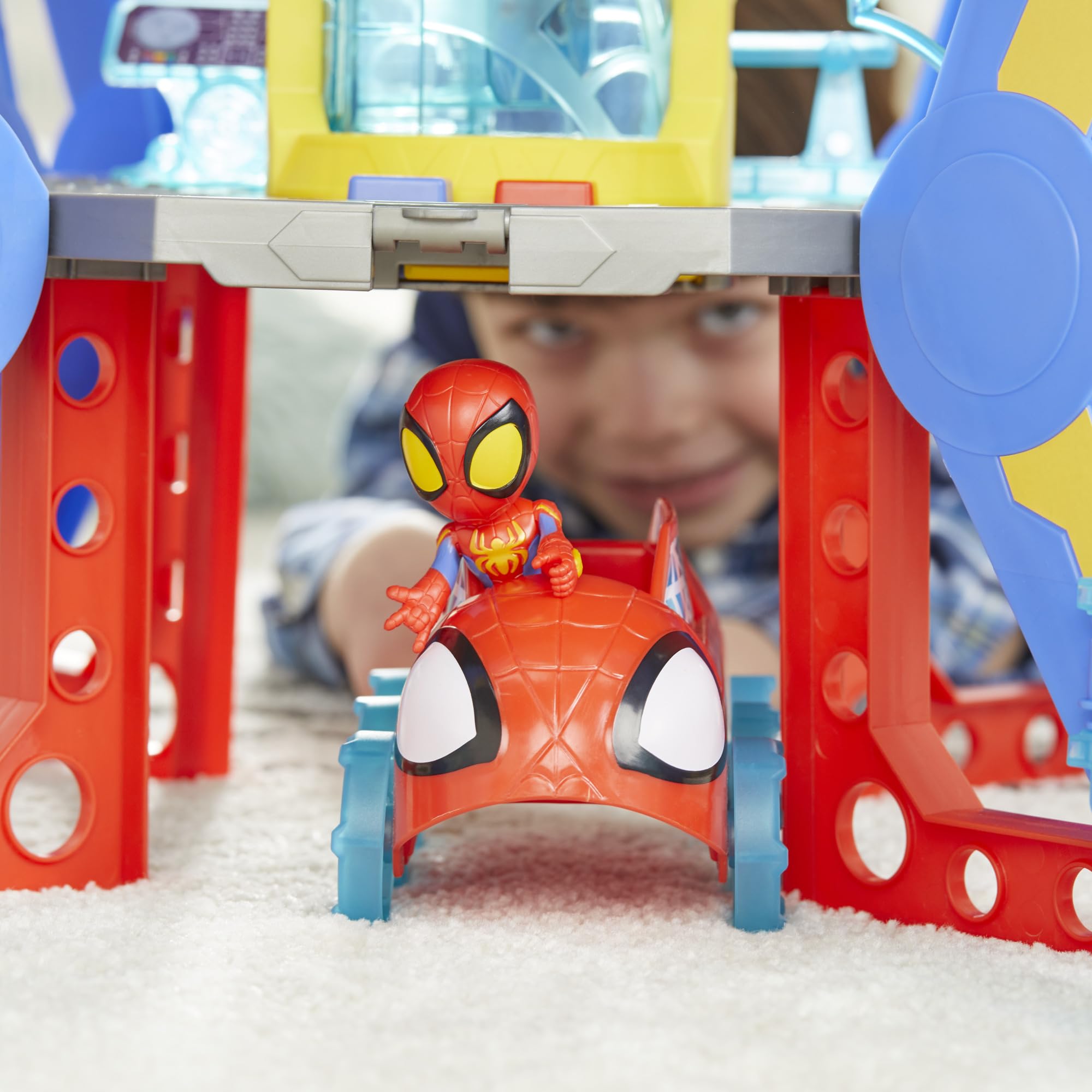 Spidey and His Amazing Friends Web-Spinners Web-Quarters Playset - Marvel Superhero Action Figure Toy Set with Vehicle & Accessories for Kids Ages 3+ | Pretend Play, Birthday Gift, Superhero Adventure Roleplay