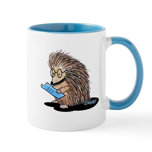 White/Blue Inside - Warm Fuzzy Porcupine Mug