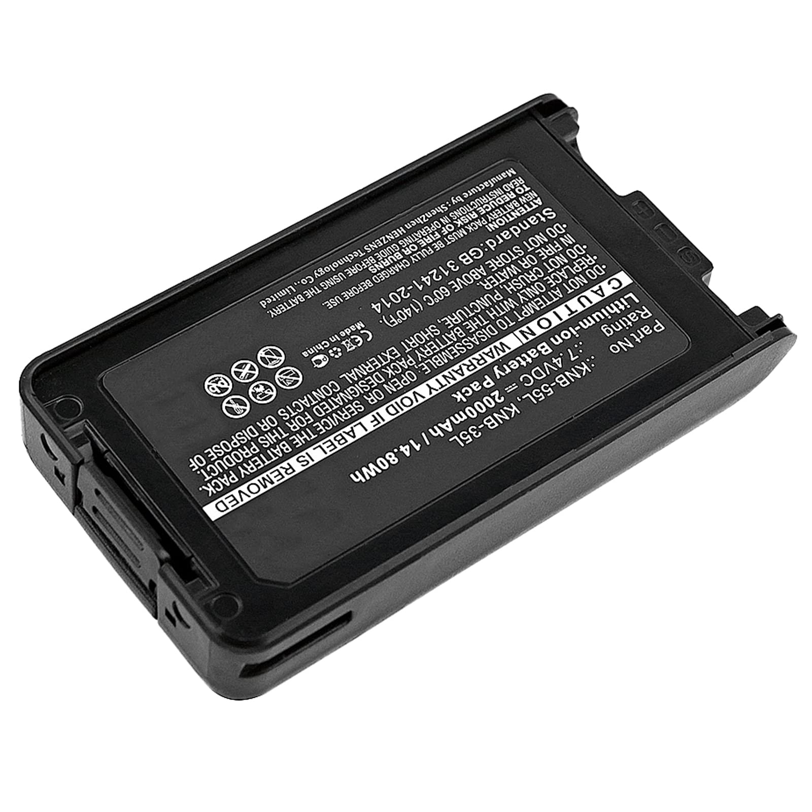 Synergy Digital 2-Way Radio Battery - 2000mAh Li-ion 7.4V Replacement for Kenwood TK-2170M & KNB-24L - High Capacity Walkie Talkie Battery for Business, Security, and Outdoor Adventures