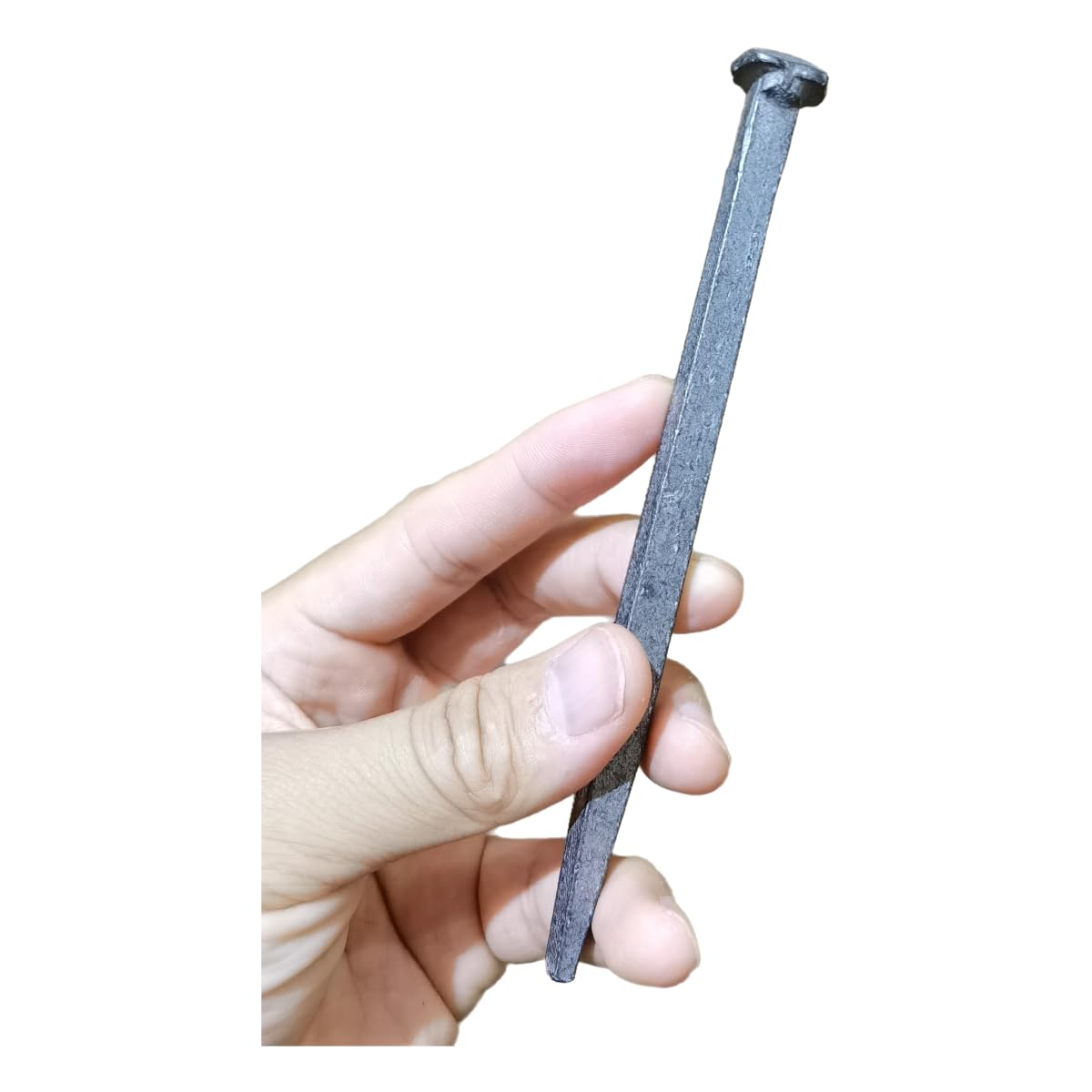 Authentic 9-Inch Handmade Jesus Crucifixion Nails - Large Metal Cross Replica with Flat Iron Heads - Passion of Christ Religious Collectible for Home Altar, Church Decor & Biblical Reenactments