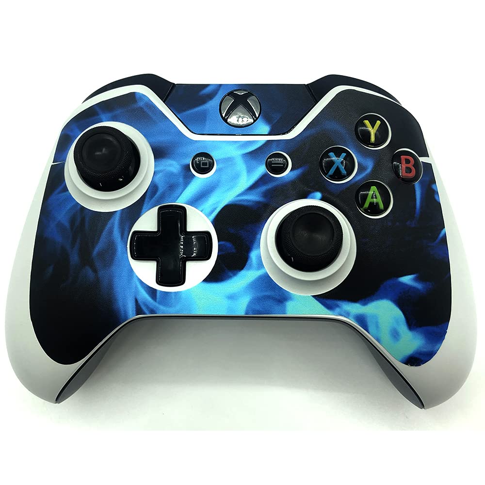 Blue Fire Flame Vinyl Skin Decal Cover for Microsoft Xbox One Controller - Custom Protective Wrap Sticker Skins - Perfect for Gaming, Personalization & Controller Protection