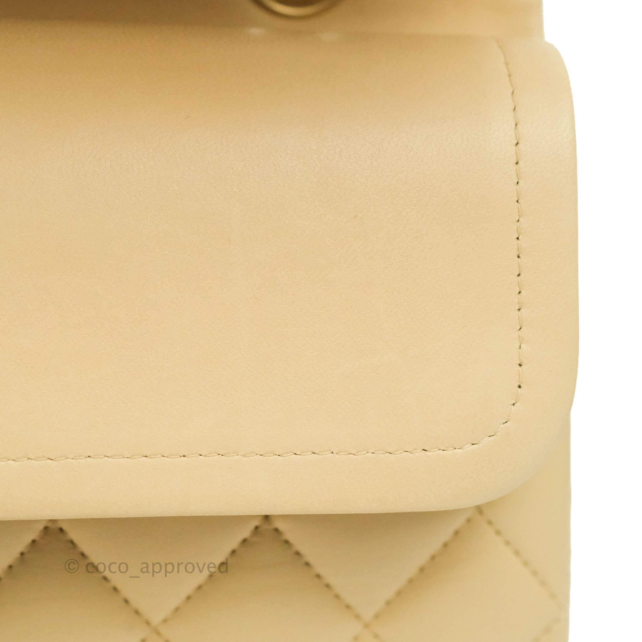 Chanel Classic Medium Double Flap Bag in Beige Lambskin Leather with Gold Hardware - Luxury Designer Handbag for Women, Perfect for Work, Date Night & Special Occasions