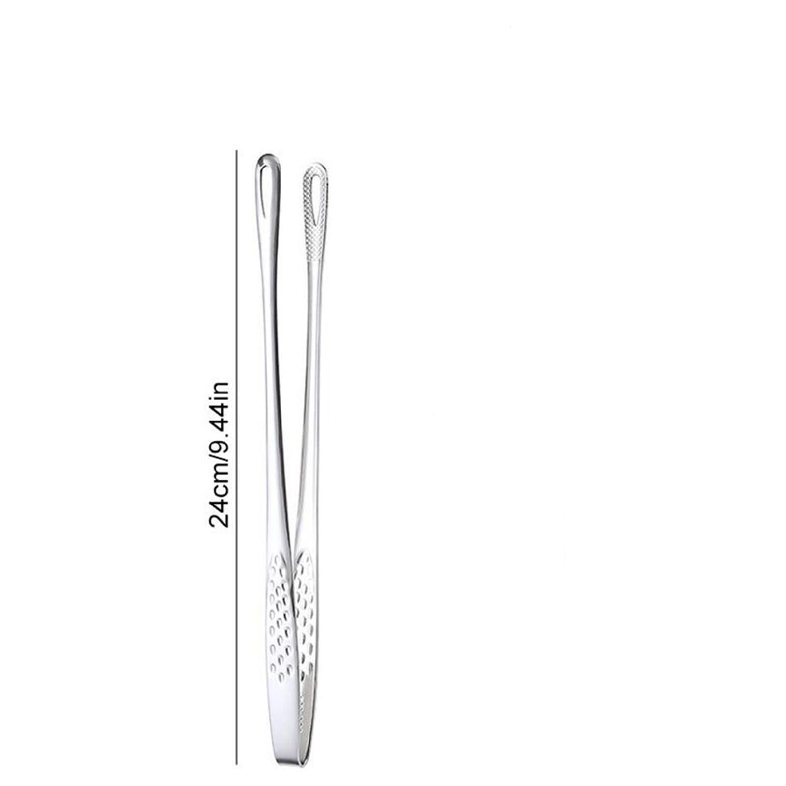 Premium Stainless Steel Hair Removal Tweezers & BBQ Tongs Set - Long Handle Non-Slip Grip for Eyebrow Shaping, Grilling Steak, and Serving Food - Perfect for Home Salon, Backyard Barbecue, and Kitchen Use