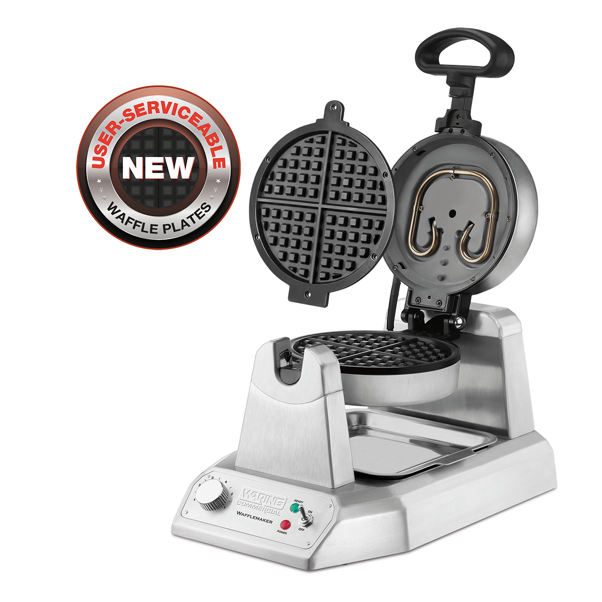Waring Classic Commercial Single Waffle Maker - 30 Waffles per Hour, 120V - Perfect for Restaurants, Cafes, and Breakfast Catering Businesses