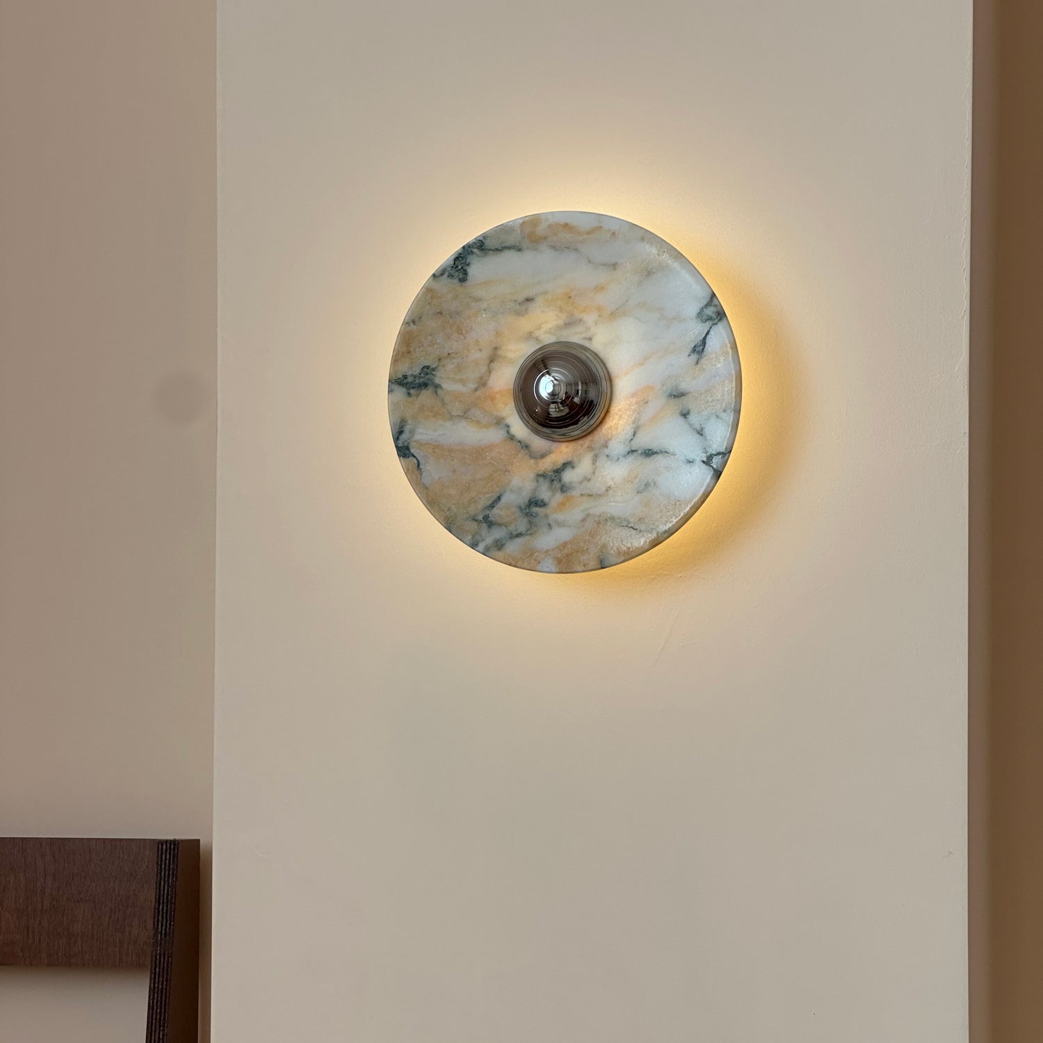 Calacatta Marble Wall Sconce Light - Modern Gold Finish Bathroom Vanity Lighting for Bedroom, Hallway & Living Room Decor