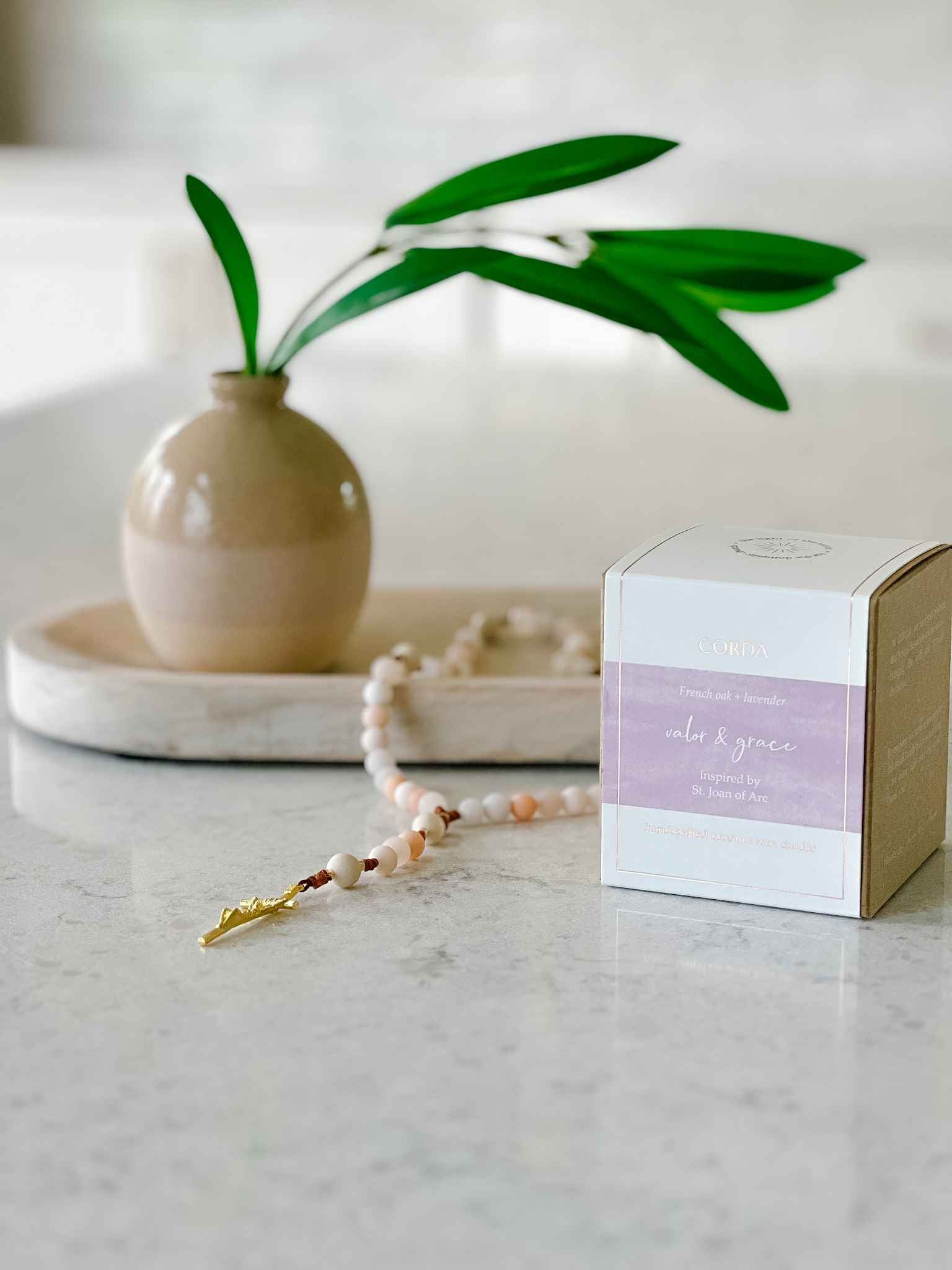 Valor & Grace St. Joan of Arc Scented Candle - French Oak & Lavender Aromatherapy for Home Relaxation & Meditation