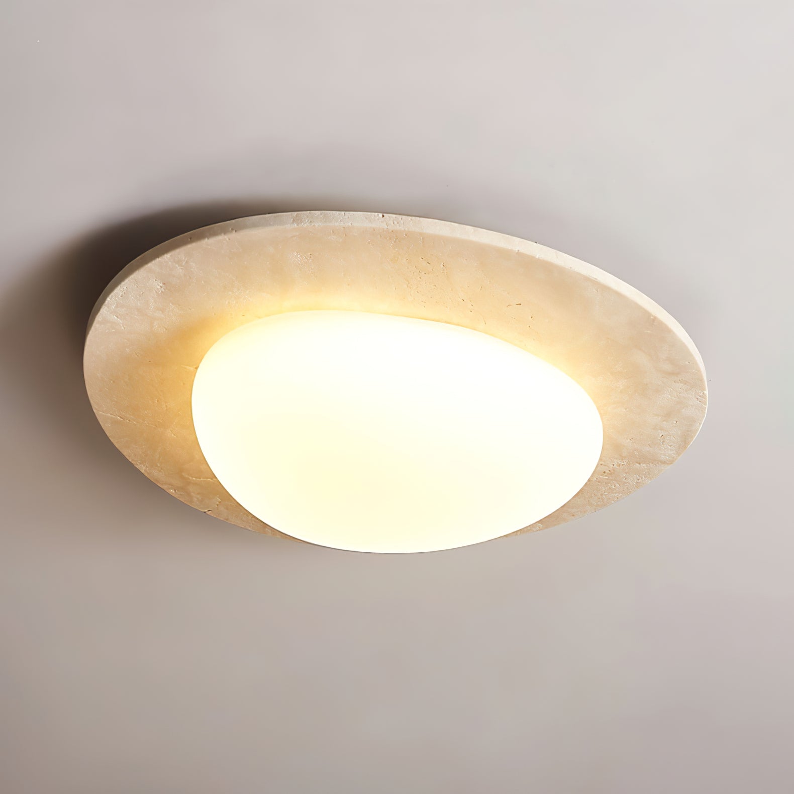 Yellow Travertine & White