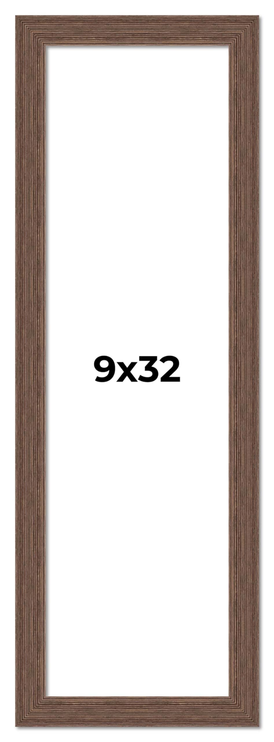 9x32 Inch Distressed Barnwood Picture Frame - Rustic Farmhouse Photo Frame with UV Acrylic Shatter Guard & Acid-Free Backing | Perfect for Wall Decor, Family Photos, Wedding Pictures & Home Office Display