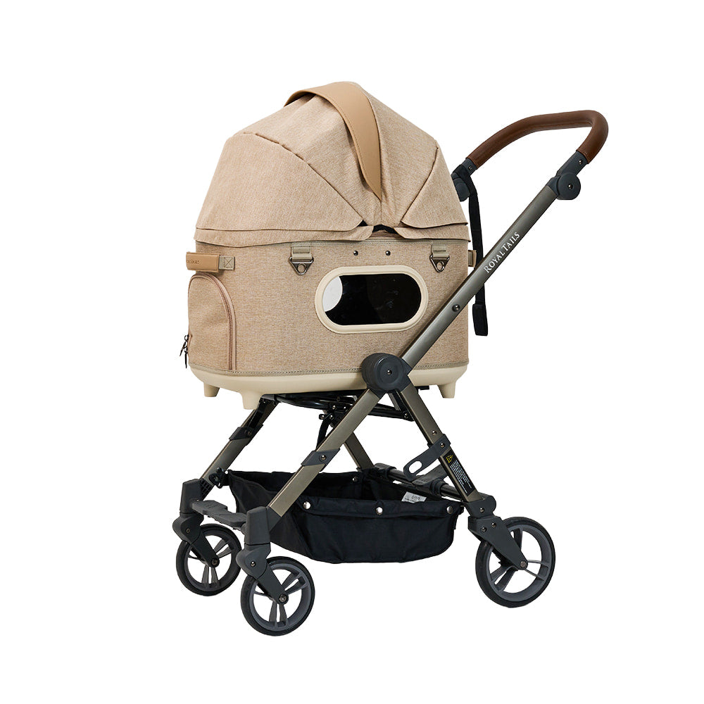 Grace Classic Plus Pet Stroller - Lightweight Foldable Dog Cat Stroller with Canopy & Storage Basket - Perfect for Walking, Shopping & Outdoor Adventures