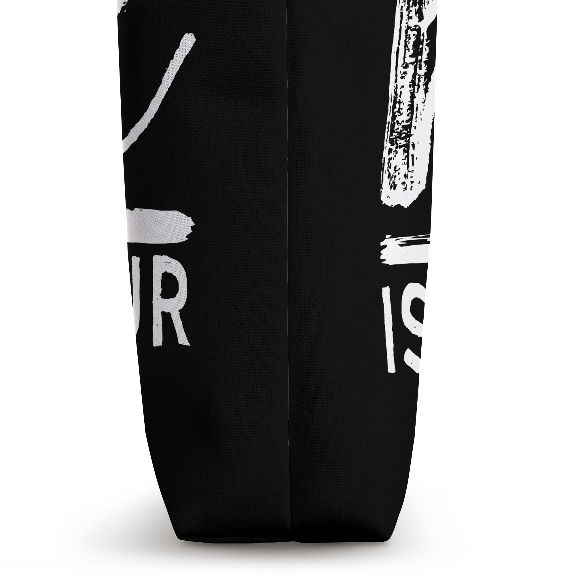 Stylish Black Tote Bag - Perfect for Work, Shopping & Travel | Durable & Spacious Eco-Friendly Cotton Tote