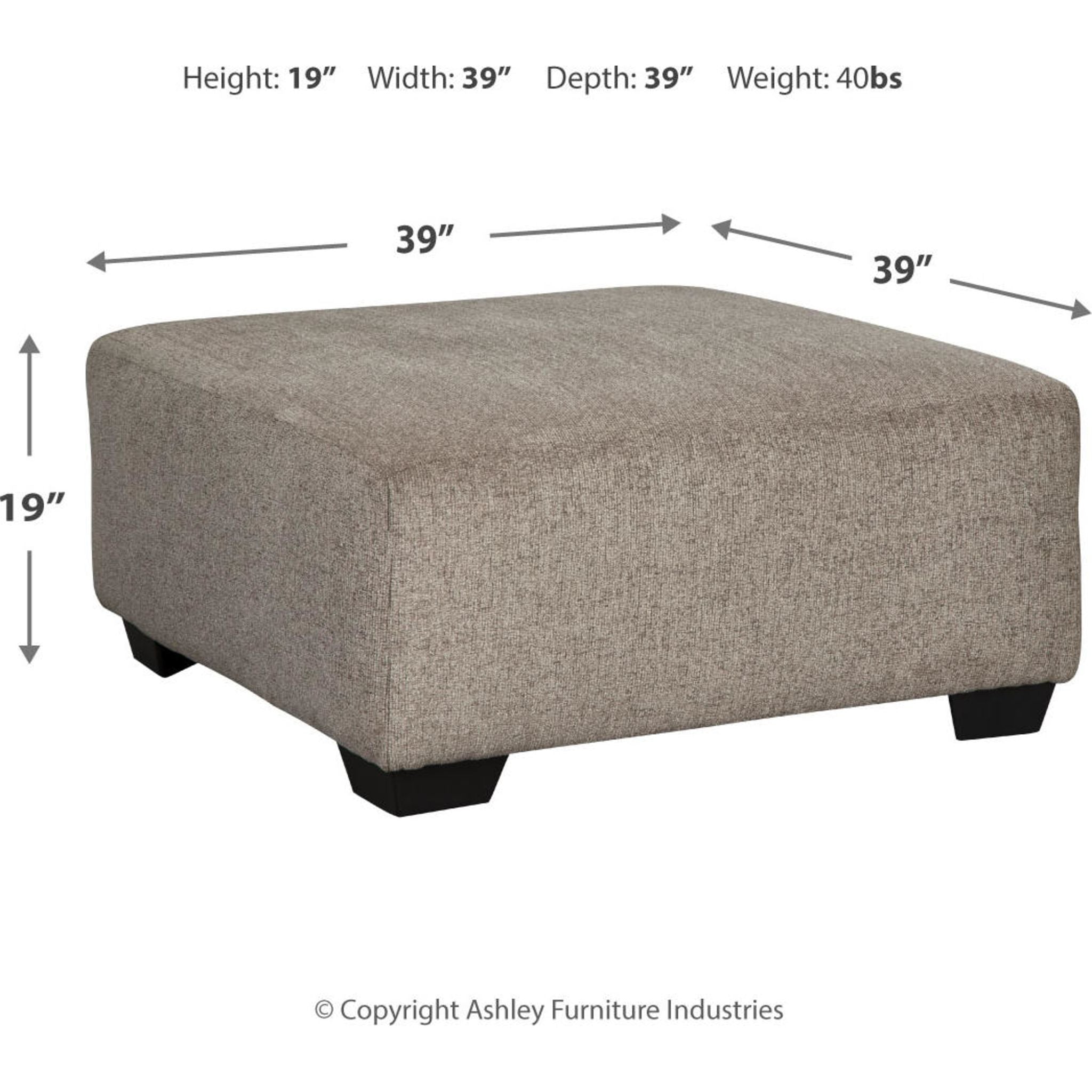 Ballinasloe Oversized Accent Ottoman - Large Round Storage Footrest Pouf with Tufted Design for Living Room, Bedroom & Home Decor